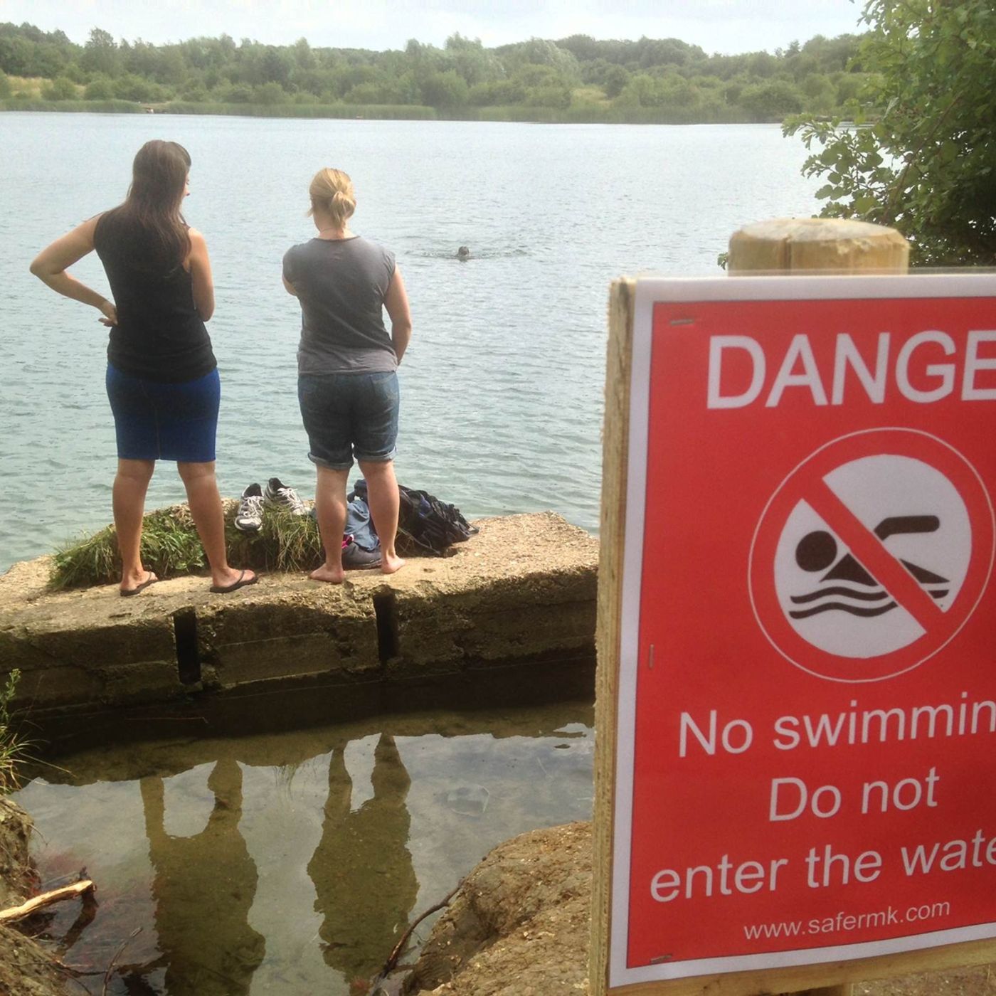 8 year olds swim in quarry, where two serious incidents have happened. episode artwork