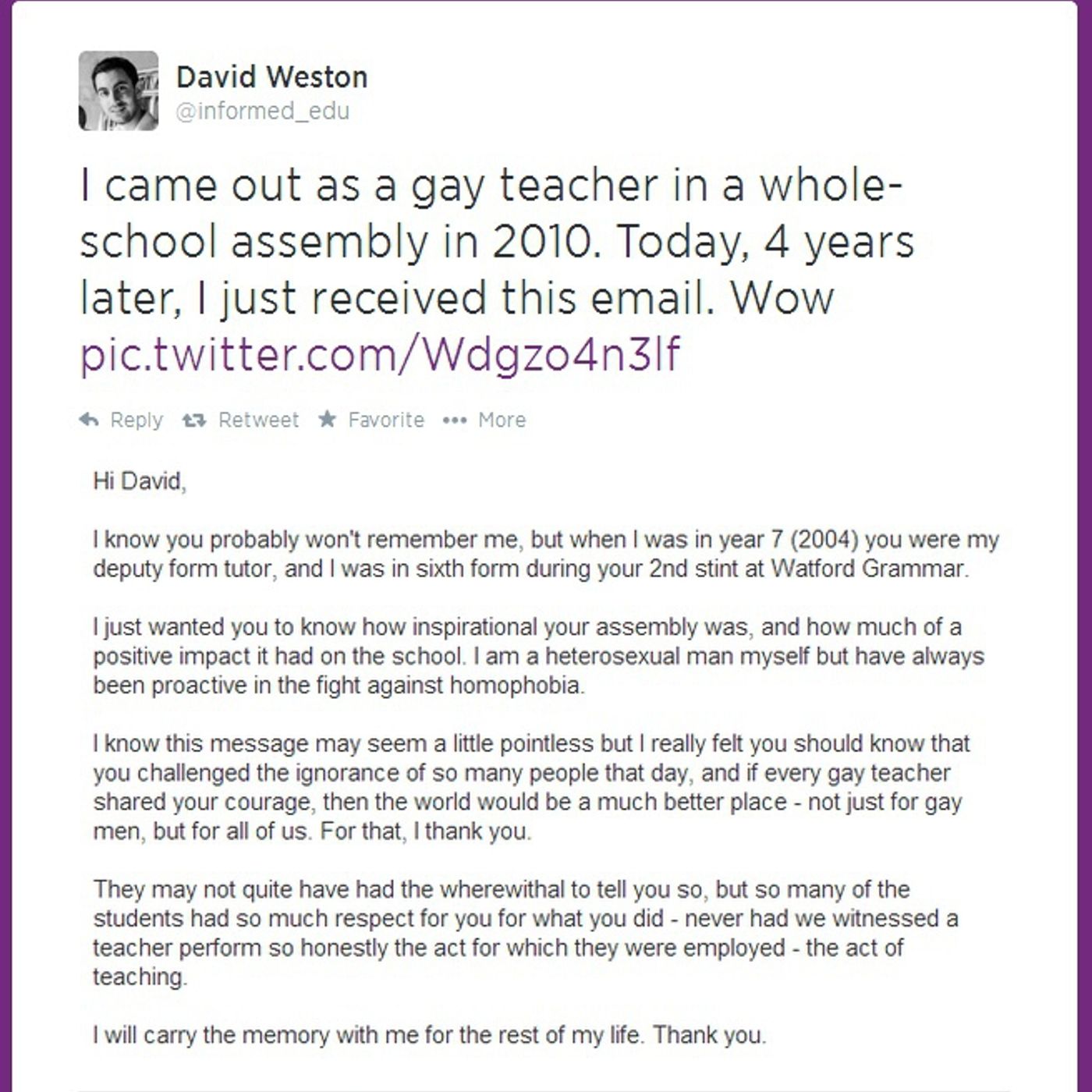 I'm a teacher and I told pupils in a school assembly I'm gay episode artwork