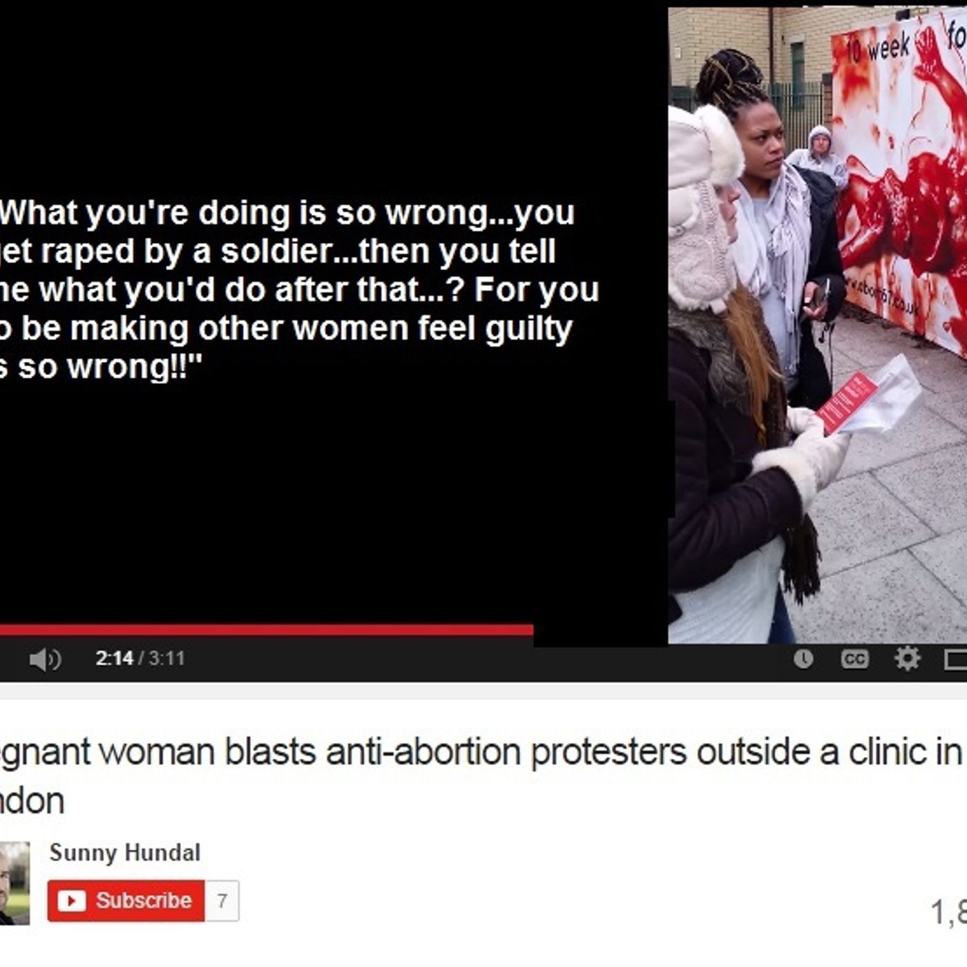 Pregnant women blasts anti-abortion protesters Pregnant women blasts anti-abortion protesters