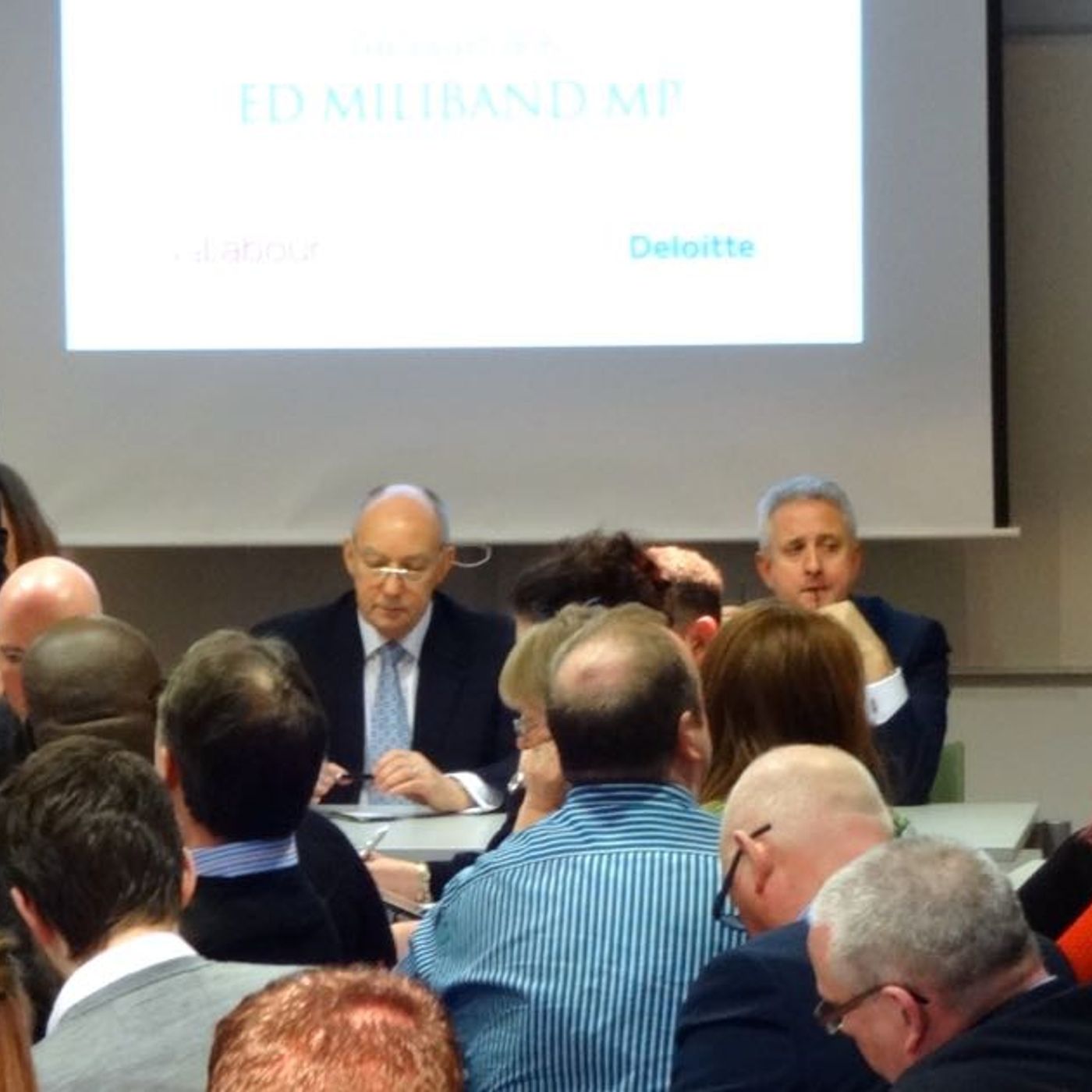 #heenananderson @Ed_Miliband taking - and asking - questions at commission audience in Belfast episode artwork