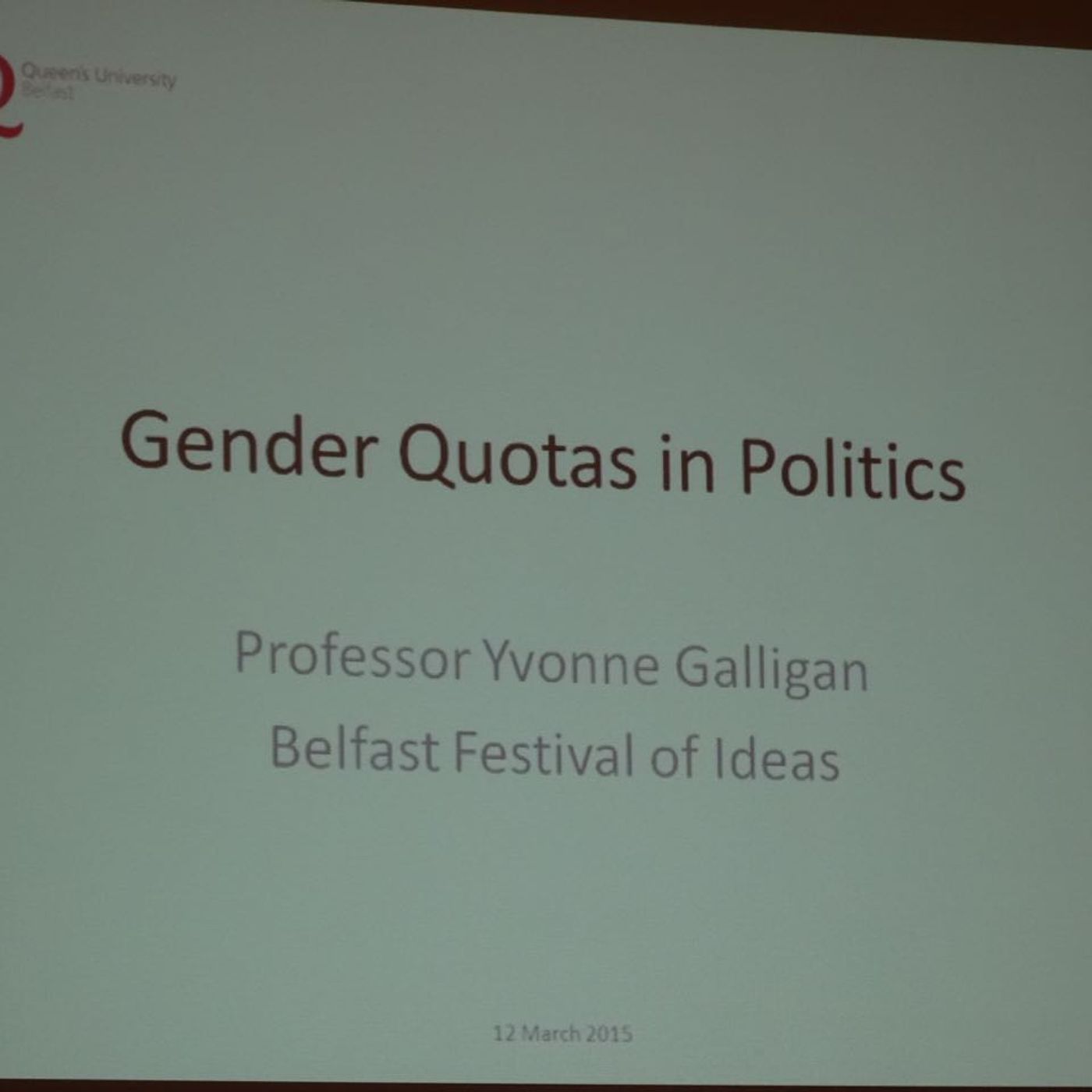 #imaginebelfast15 Q&A after Yvonne Galligan @YGalligan talk on Gender Quotas in Politics episode artwork