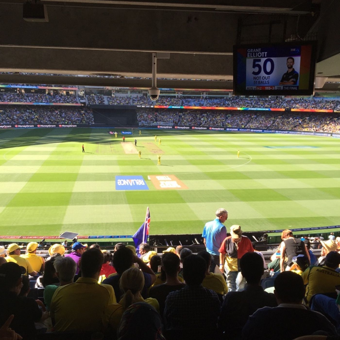 Elliot brings up his 50 at the #MCG #CWC15Final #AUSvNZ episode artwork