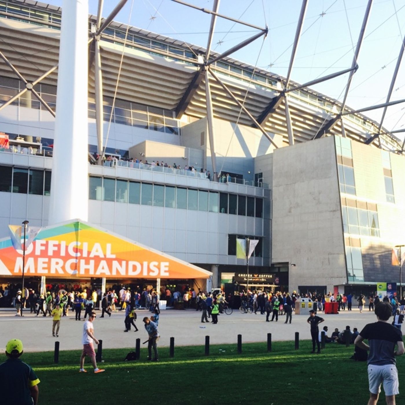 Fans are having fun outside the #MCG during the break #CWC15Final #AUSvNZ episode artwork