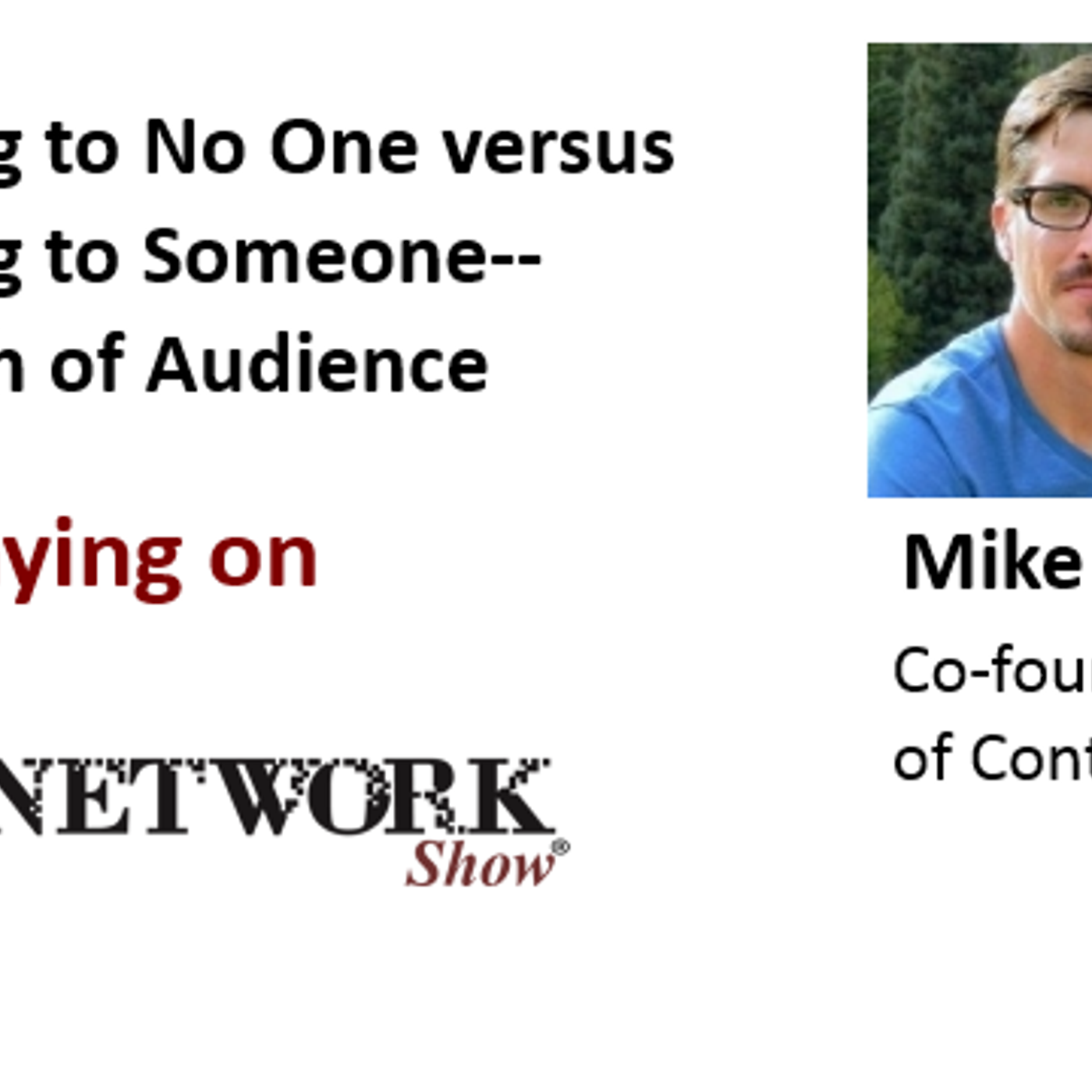Speaking to No One versus Speaking to Someone--In Search of Audience
