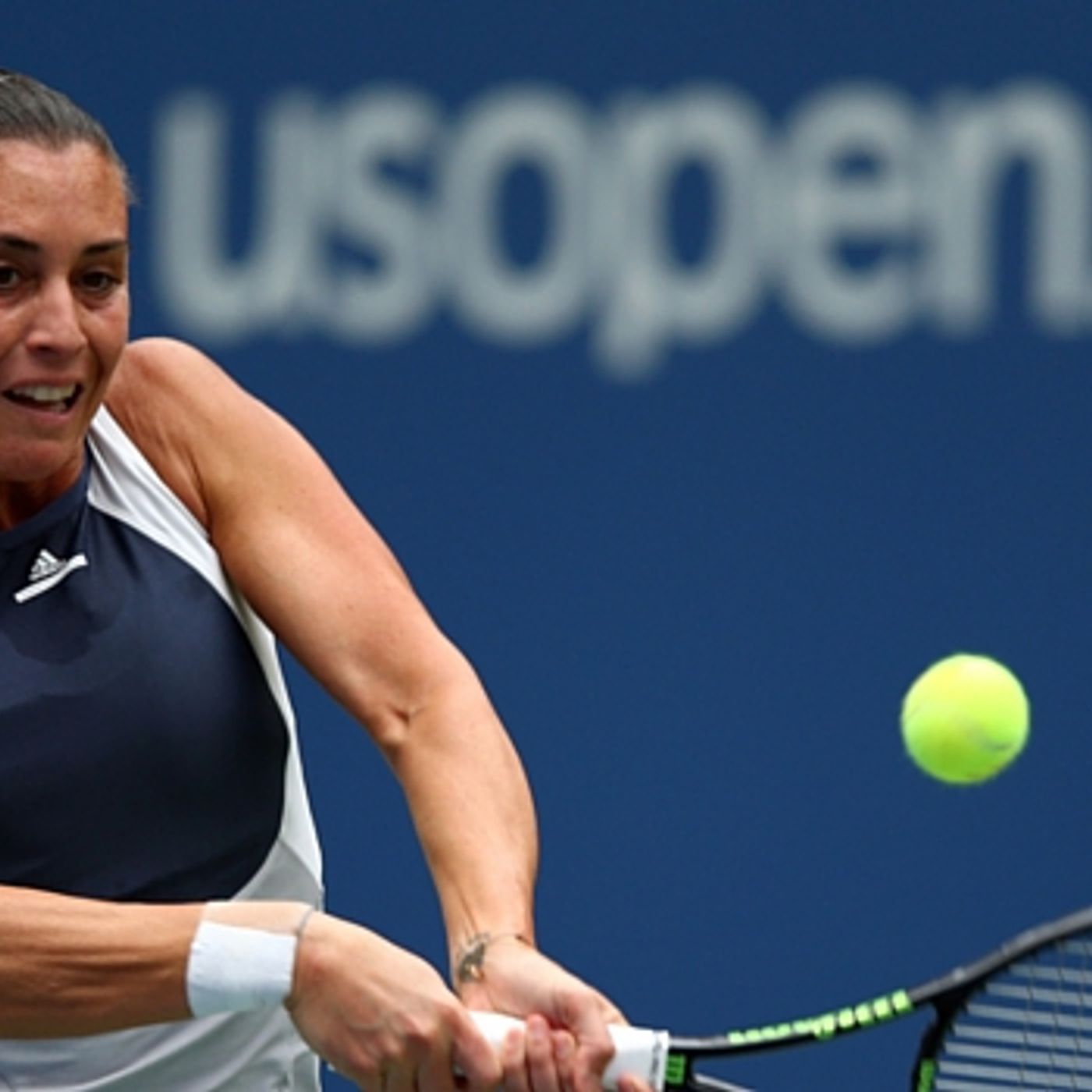 Pennetta wins 1st set in tiebreak episode artwork