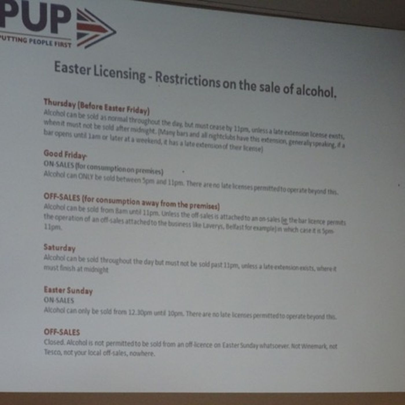 #PUP2015 motion proposing changes to Easter Week licensing laws episode artwork