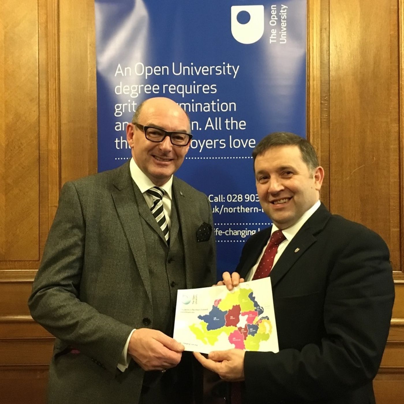 DEL committee chair @Robin_Swann_MLA and @OUBelfast director @JohnOhYeah #PowerOfPartTimeHE episode artwork