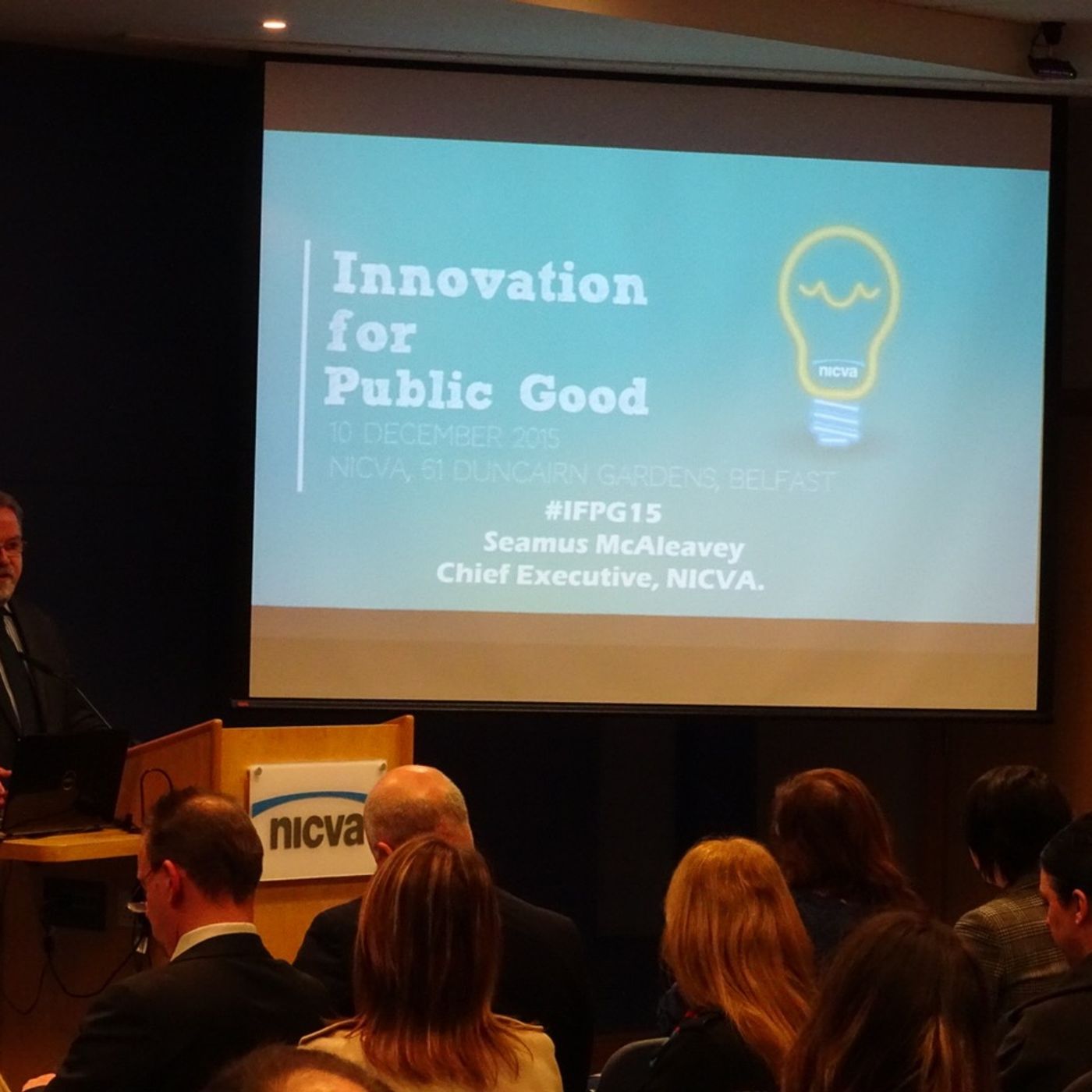 #IFPG15 @NICVA chief executive @SeamusMcAleavey open Innovation for Public Good conference episode artwork