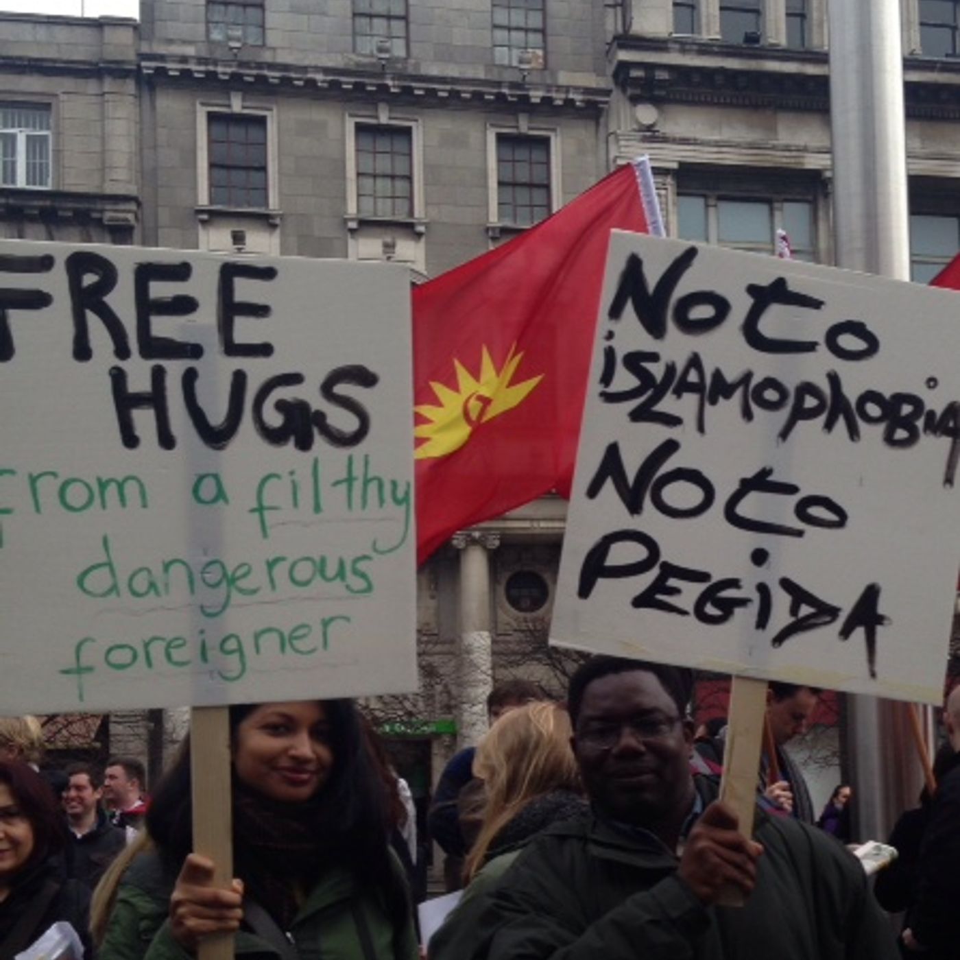 People Rally in Dublin to Reject Pegida - German Anti-Islamic Group Trying to Set-Up in Ireland episode artwork