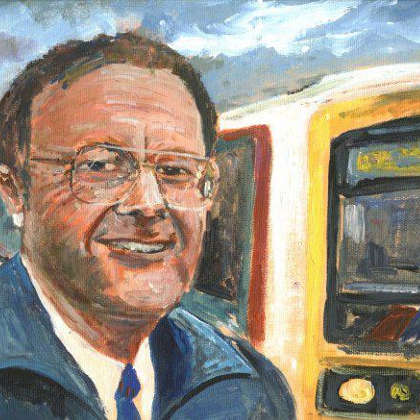 Station Master Barry Haines talks about his portrait by Timmy Mallett episode artwork