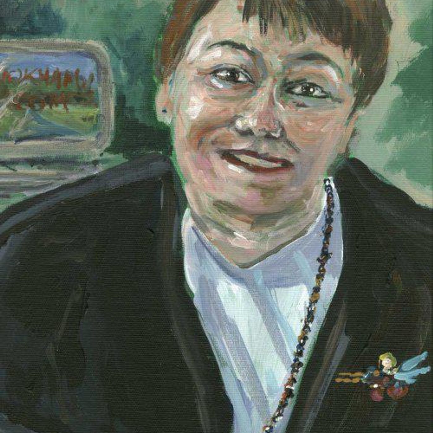 Liz Kwantes on her portrait by Timmy Mallett episode artwork