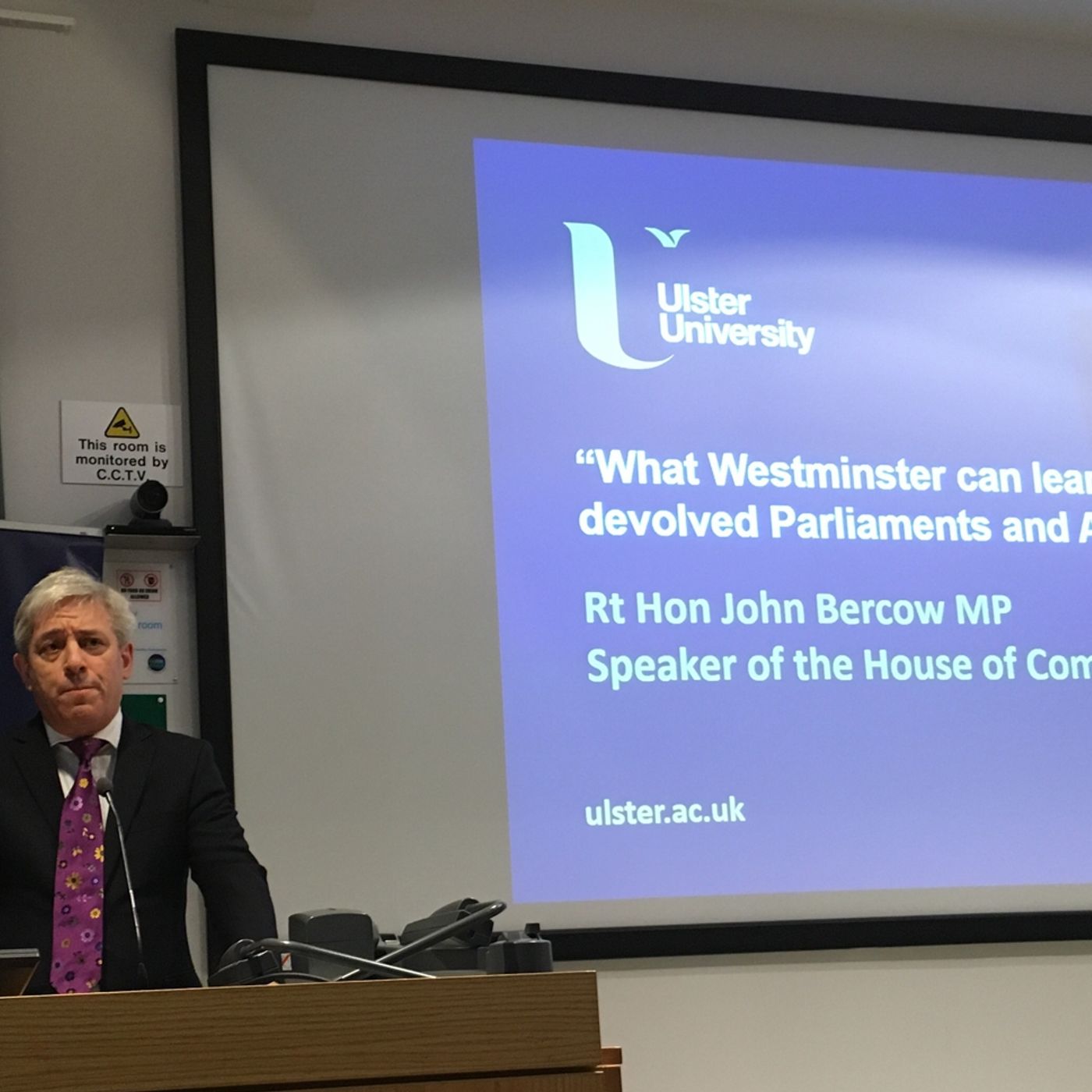 Speaker Bercow @UlsterUni lecture: What Westminster can learn from devolved Parliaments & Assemblies episode artwork