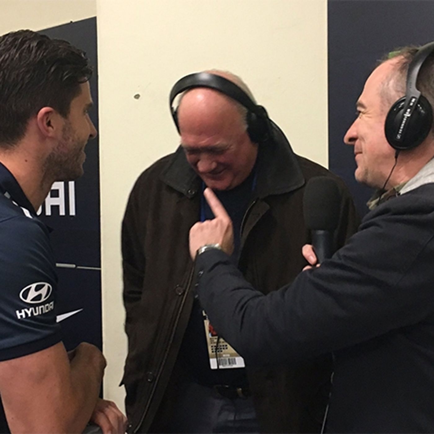 Marc Murphy in the rooms with ABC AFL episode artwork