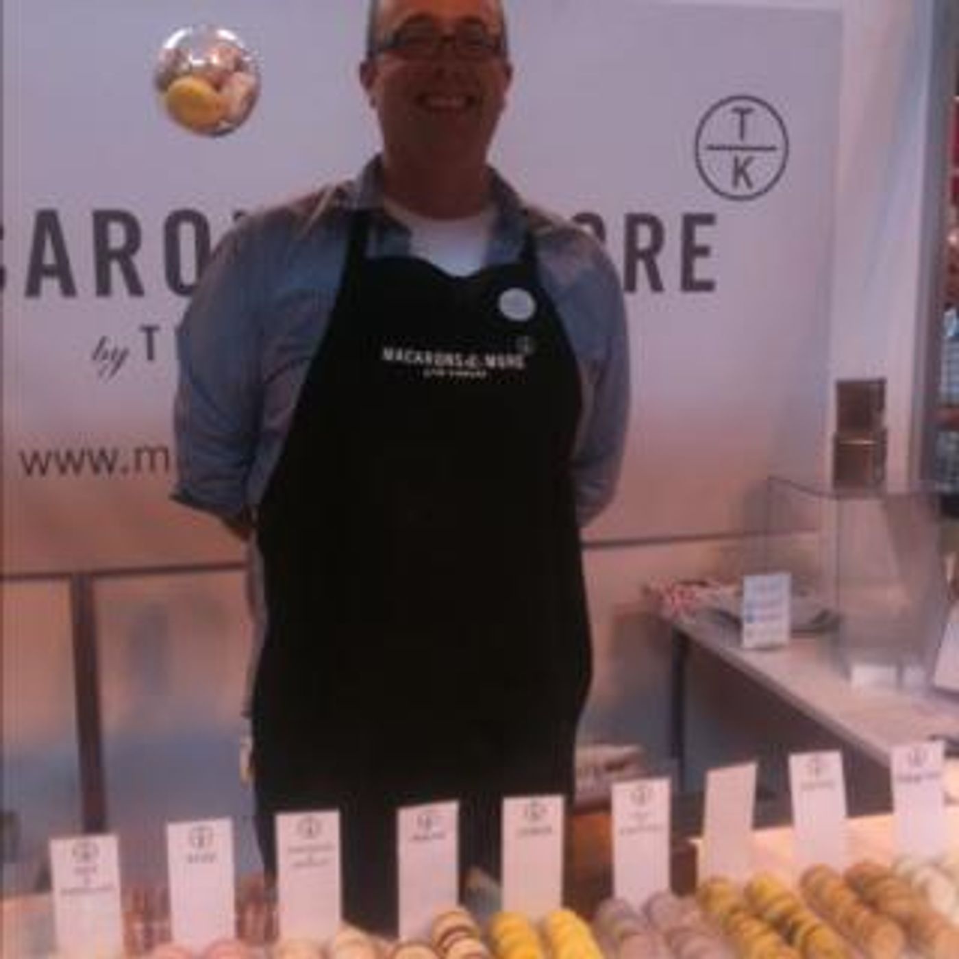 Tim Kinnaird at the BBC Good Food Show talking Macarons episode artwork