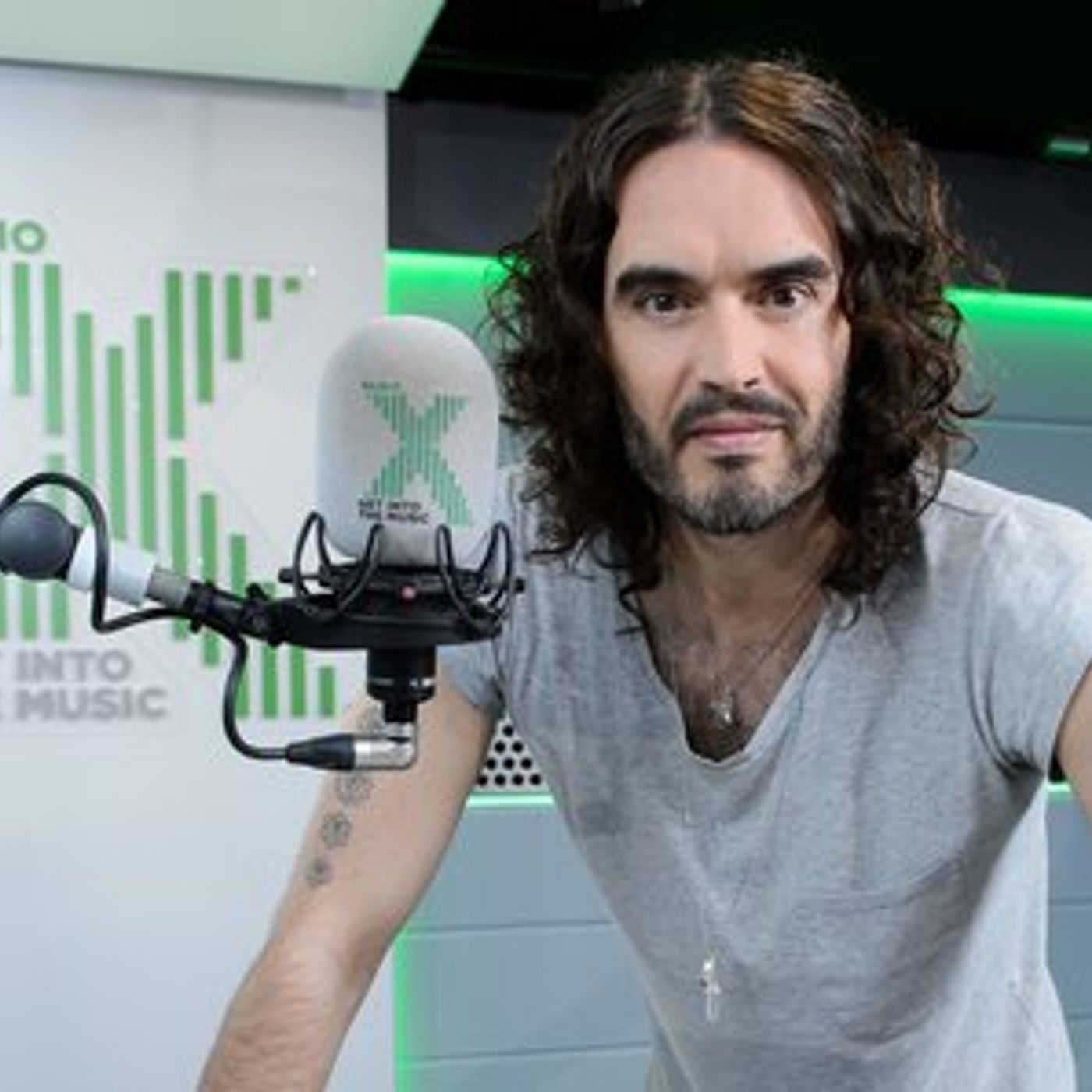 Russell Brand announcing his return to radio episode artwork