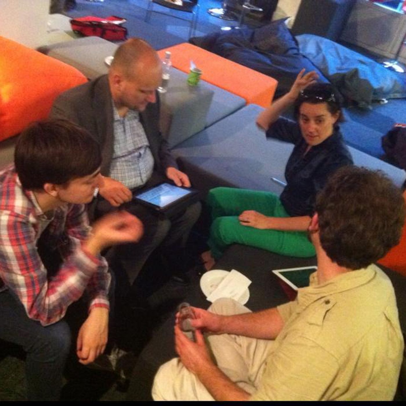 Genevieve @pegleggen and me talking about London #RaspberryJam episode artwork