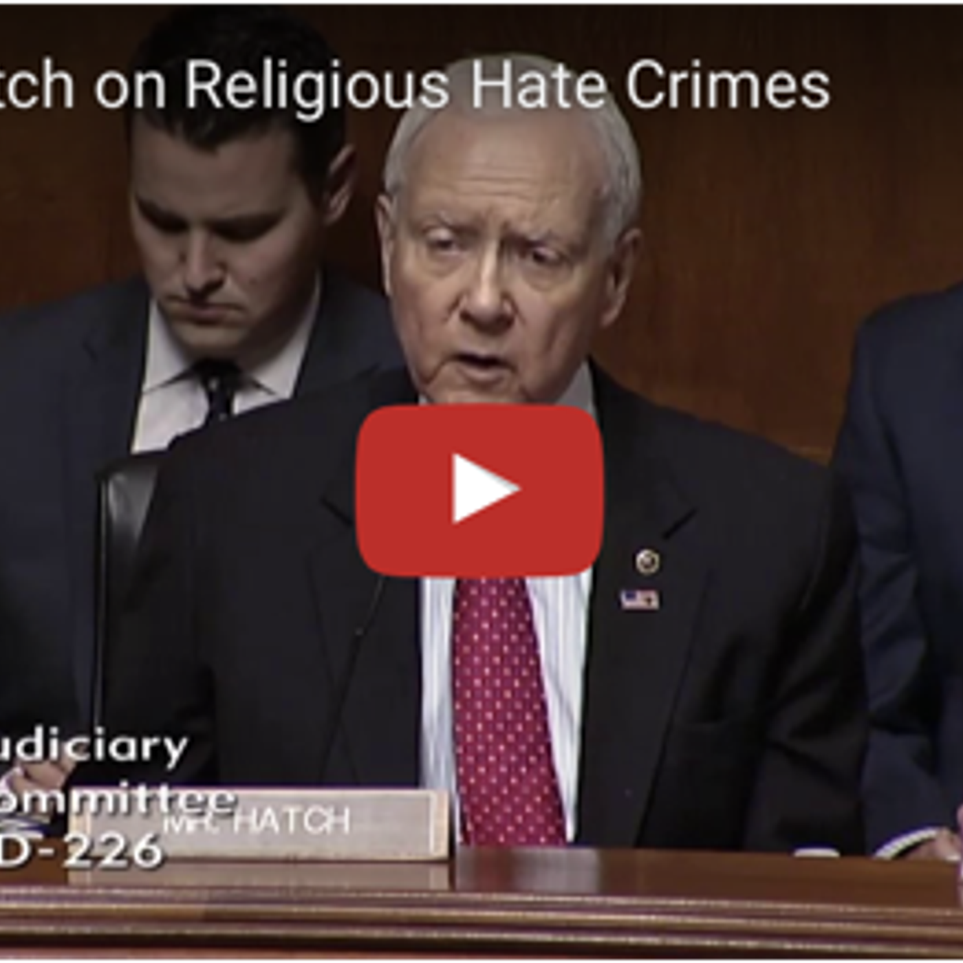 Senator Hatch co-sponsors bill on religious hate crimes episode artwork