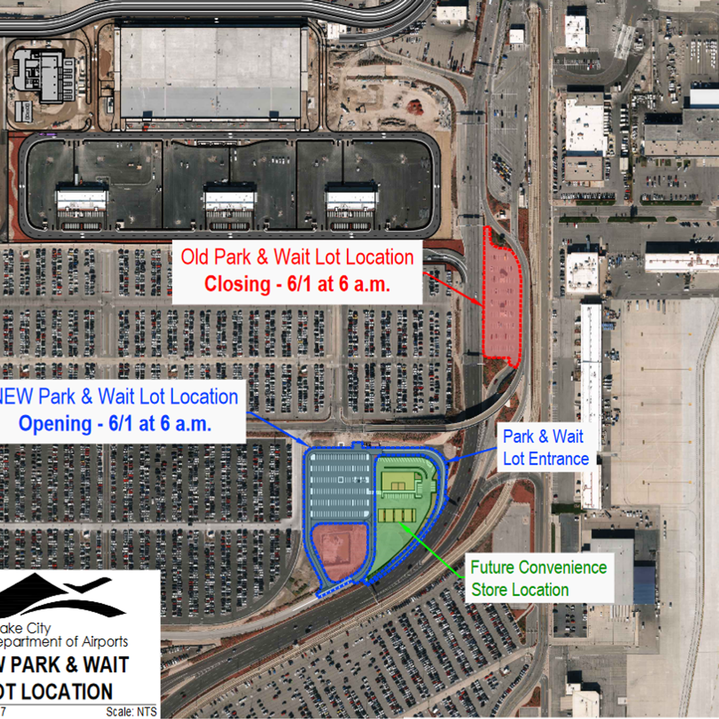 SLC International park-and-wait lot on the move episode artwork