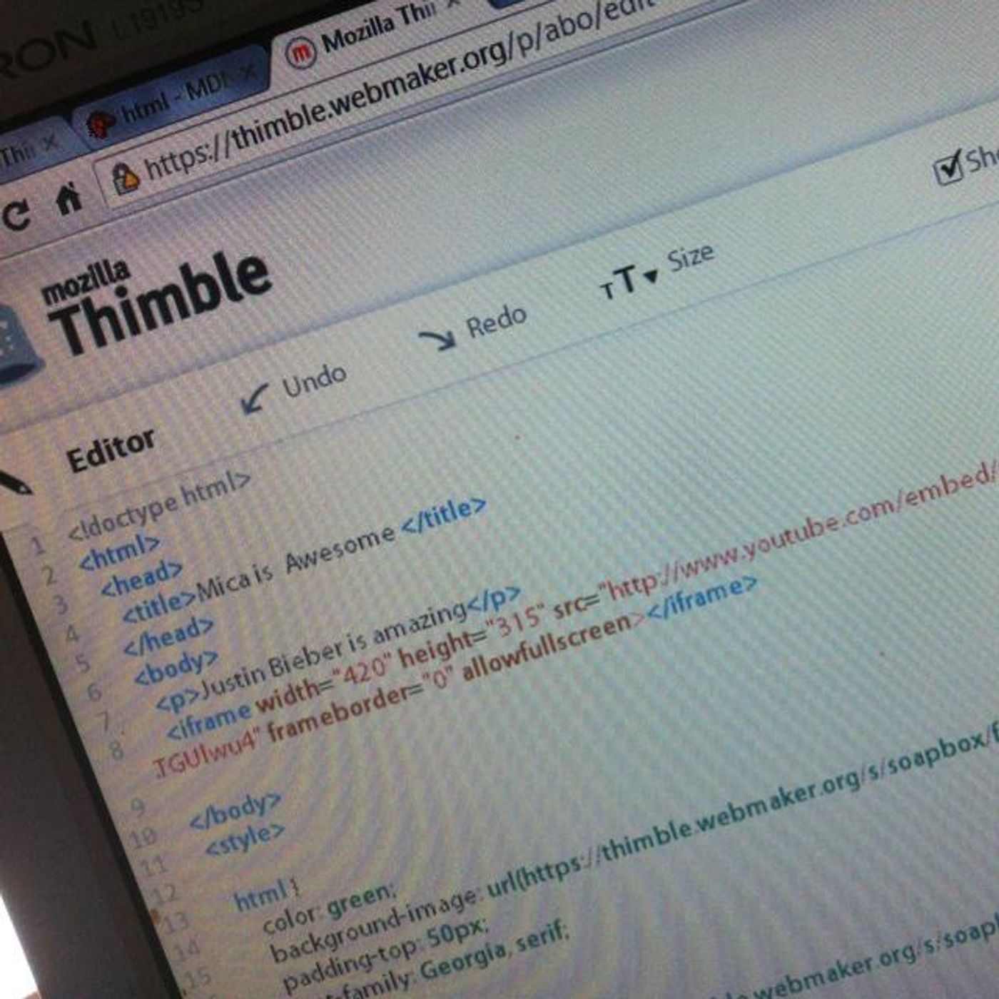 @manchesterbudo and @teknoteacher discuss Mozilla Thimble in a Year 8 class episode artwork