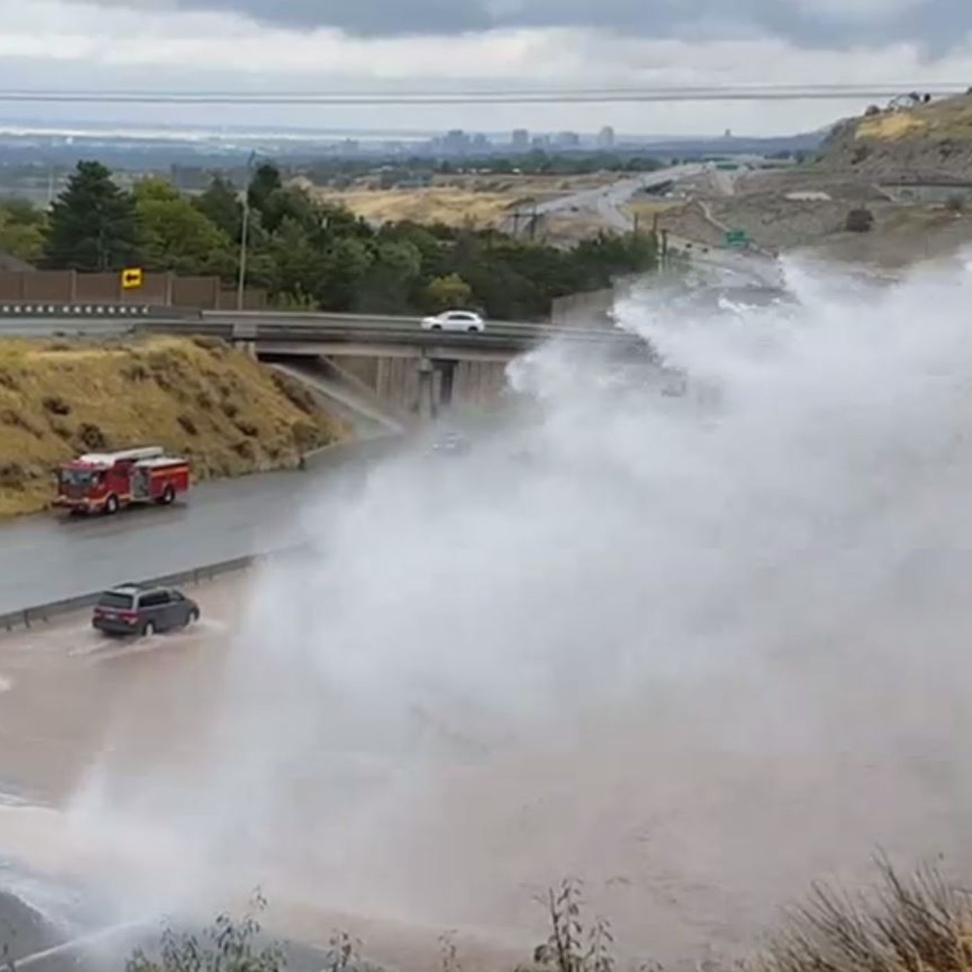 Water main break forces weekend closure episode artwork