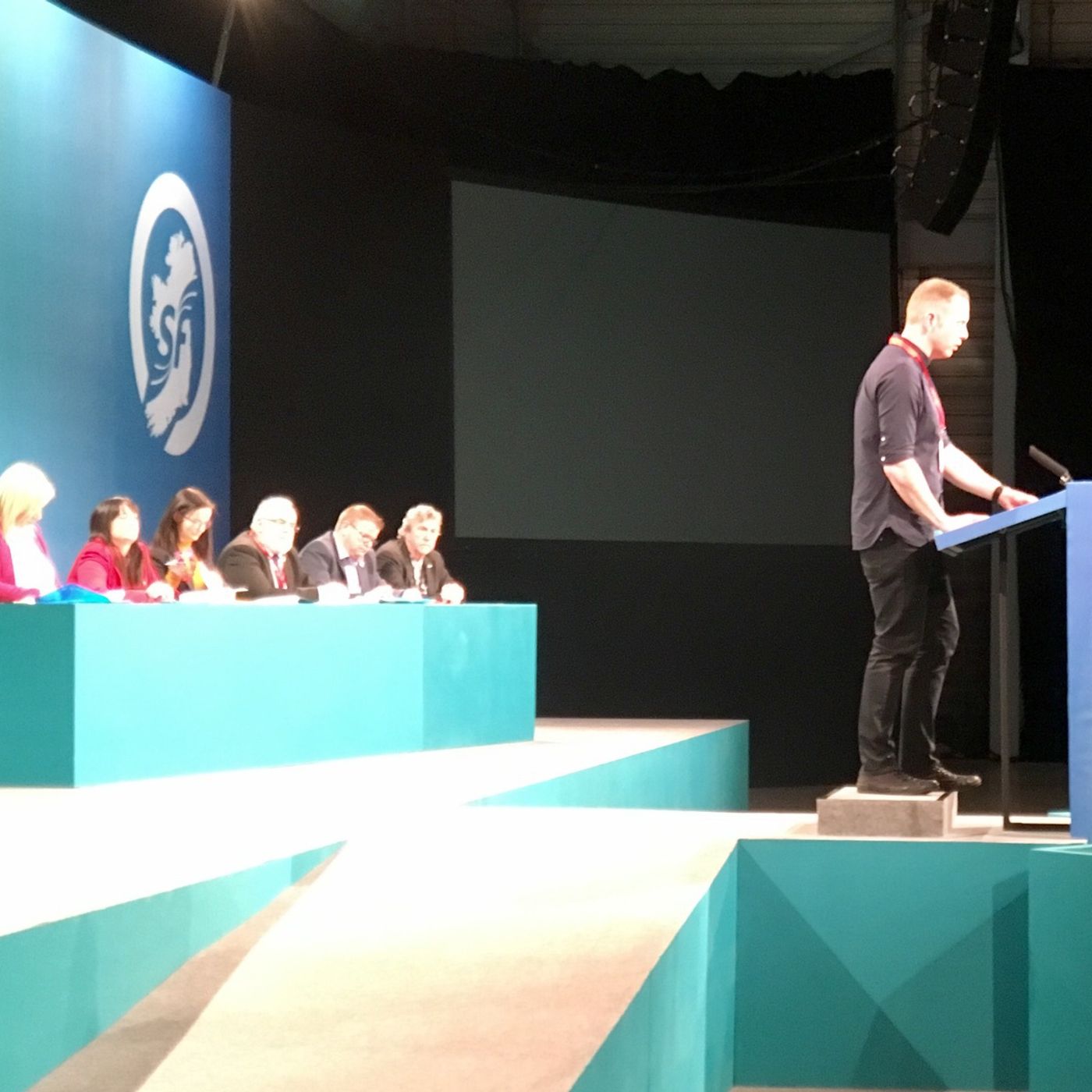 #sfaf17 SF's @ChrisHazzardSF addressing ard fheis (Friday evening) episode artwork