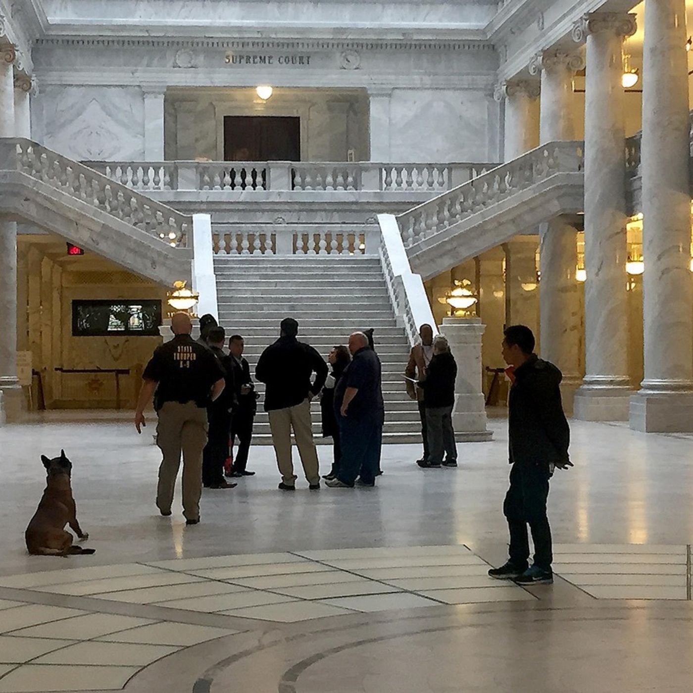 Pres. Trump's advance team checks out Utah Capitol episode artwork