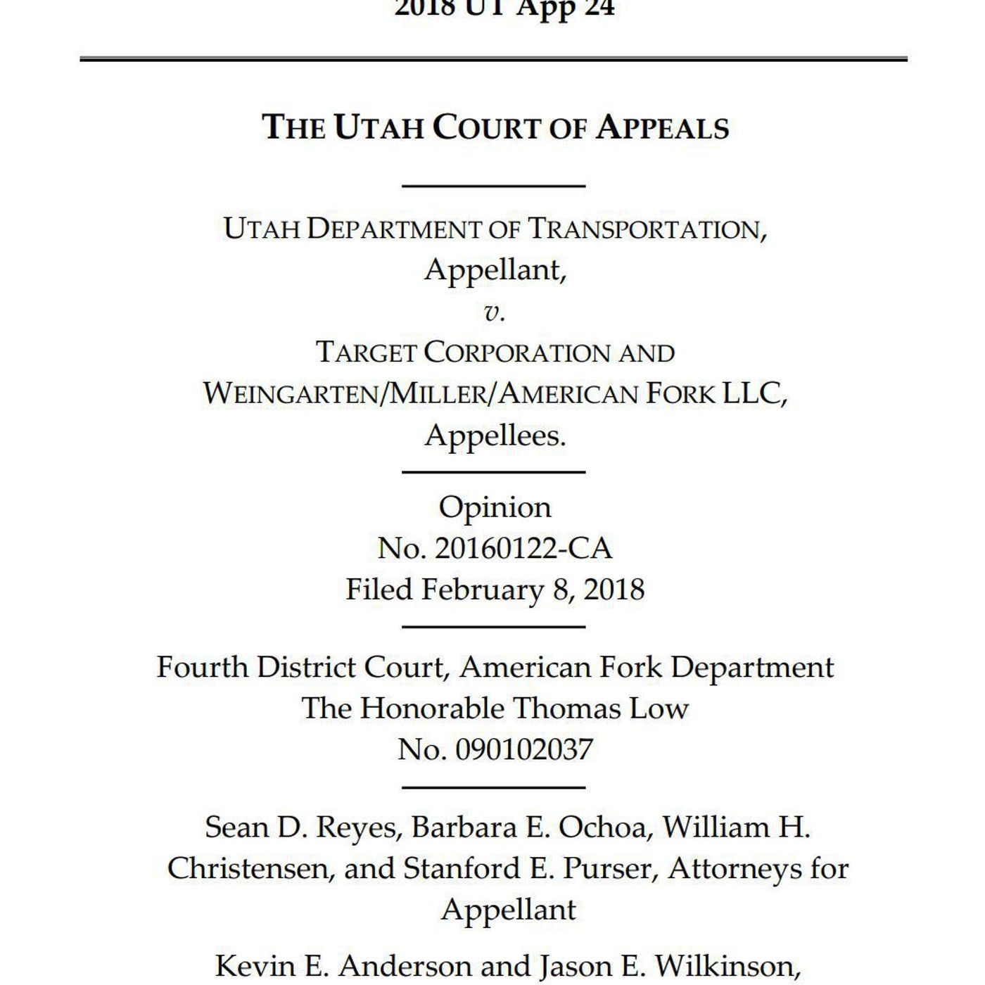 Utah Appeals Court orders UDOT to pay Target episode artwork