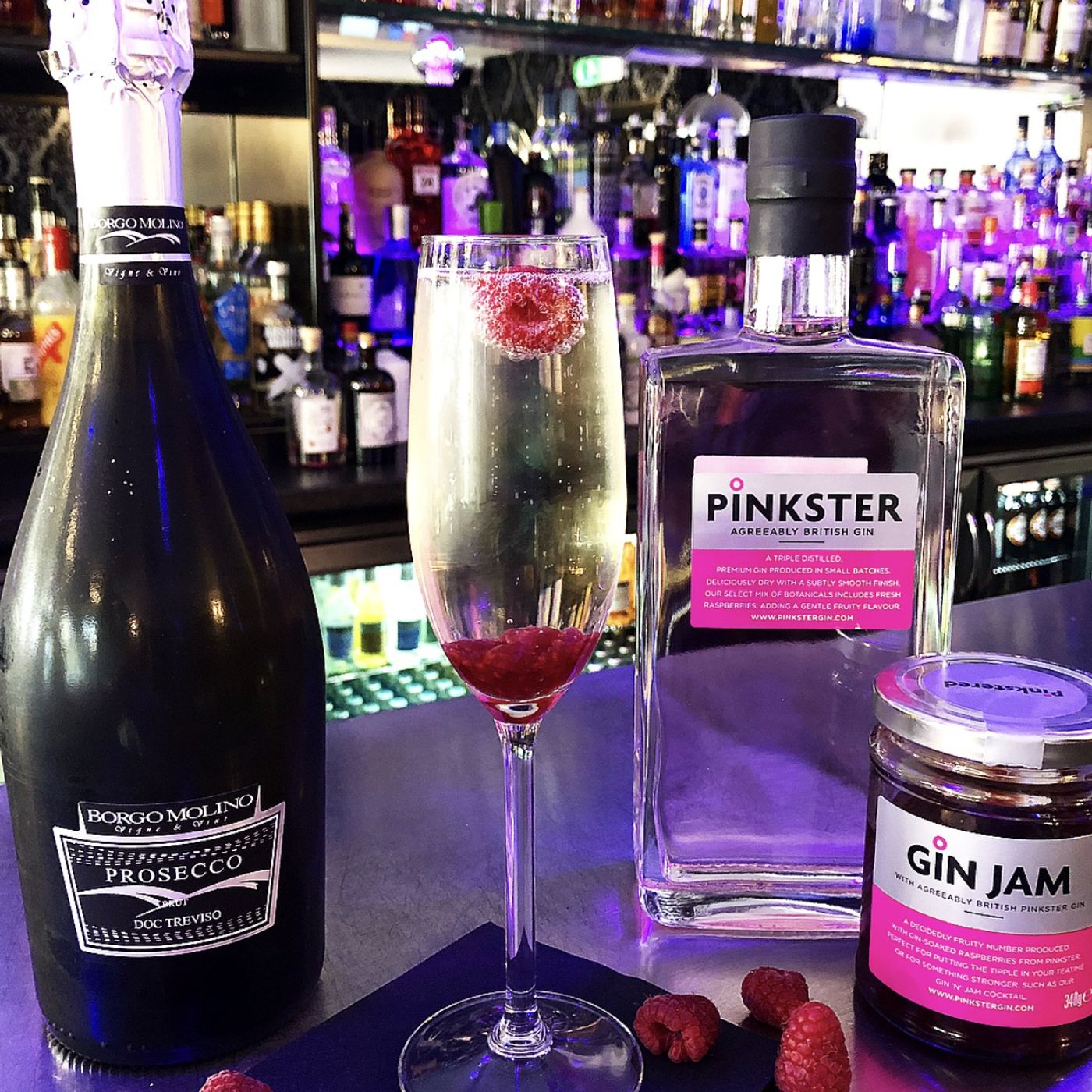 Pinksters Raspberry Gin and Prosecco - Perfect Pairing with VSQ Gin and More