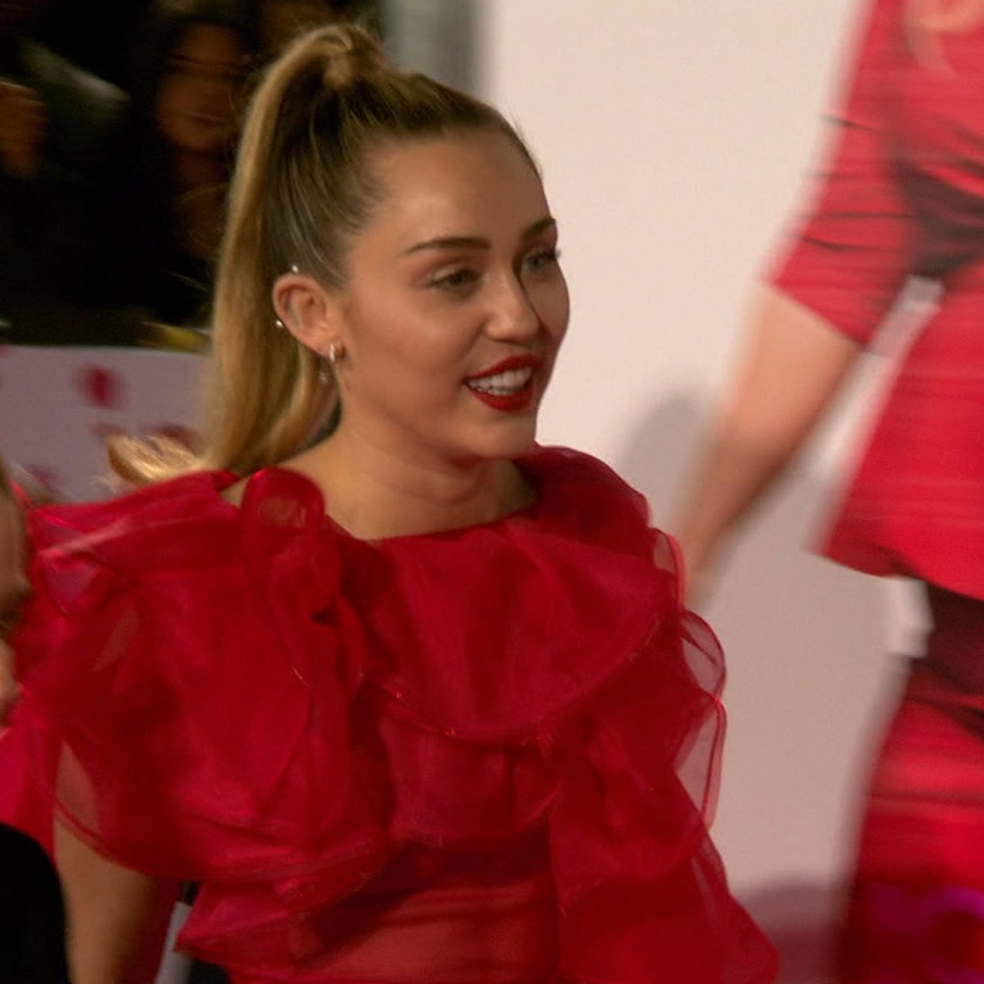 Miley Cyrus Reps for Hubby Liam Hemsworth (and Valentino) at Isn’t It Romantic L.A. Premiere