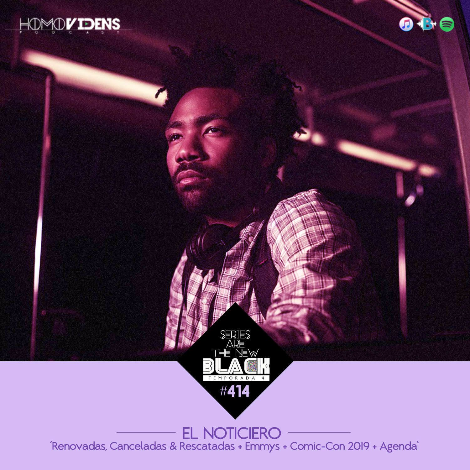 S4 Ep14: Series Are The New Black #414: 'El Noticiero: Renovadas, Canceladas & Rescatadas + Emmys + Comic-Con 2019 + Agenda' episode artwork