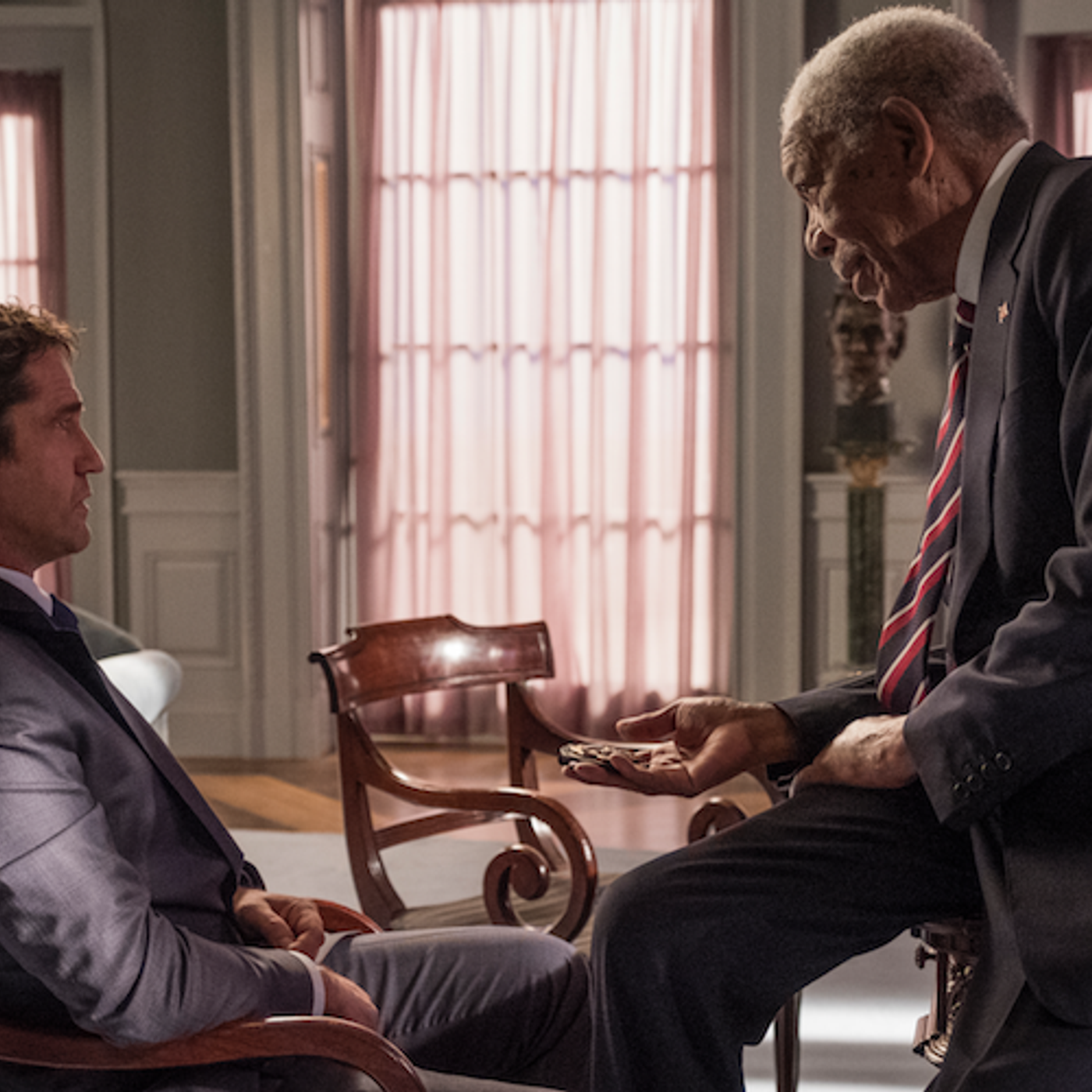 Jada Pinkett Smith Says Gerard Butler and Morgan Freeman's Chemistry is "It" Factor in Angel Has Fallen