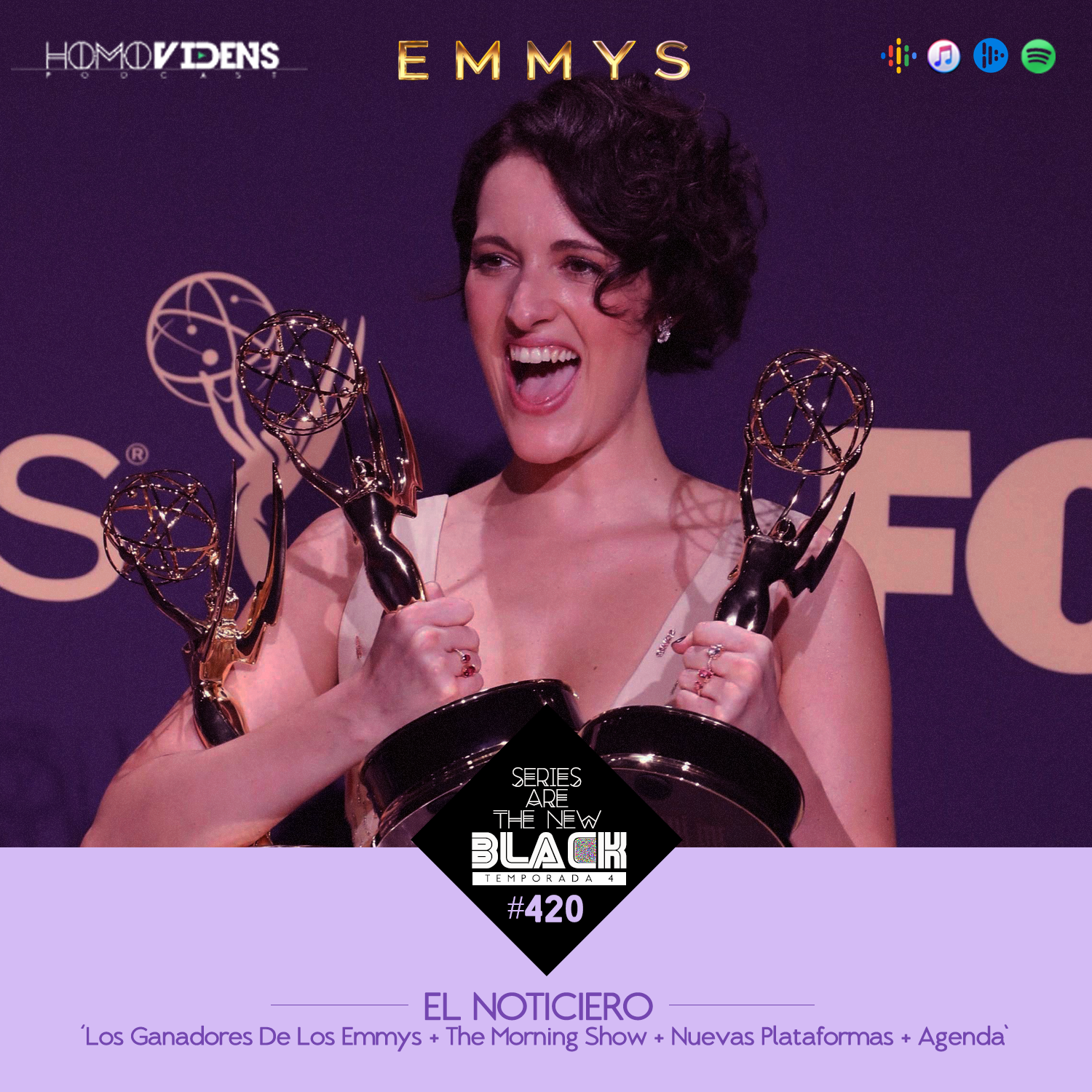 S4 Ep20: Series Are The New Black #420: 'El Noticiero: Los Ganadores De Los Emmys + The Morning Show + Nuevas Plataformas + Agenda' episode artwork