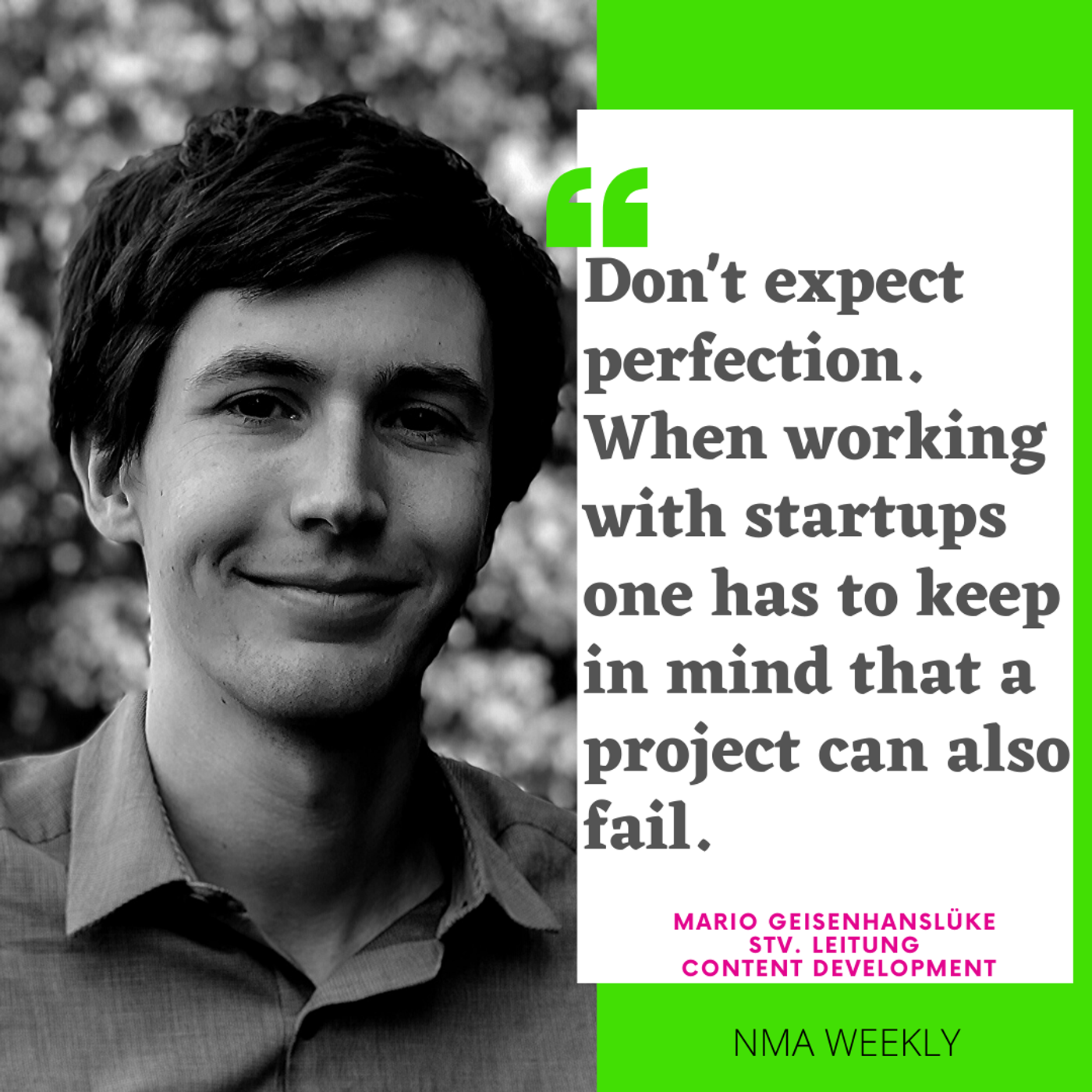 Fireside Chat und NMA Weekly - Insights aus der Startup- und Medien-Community