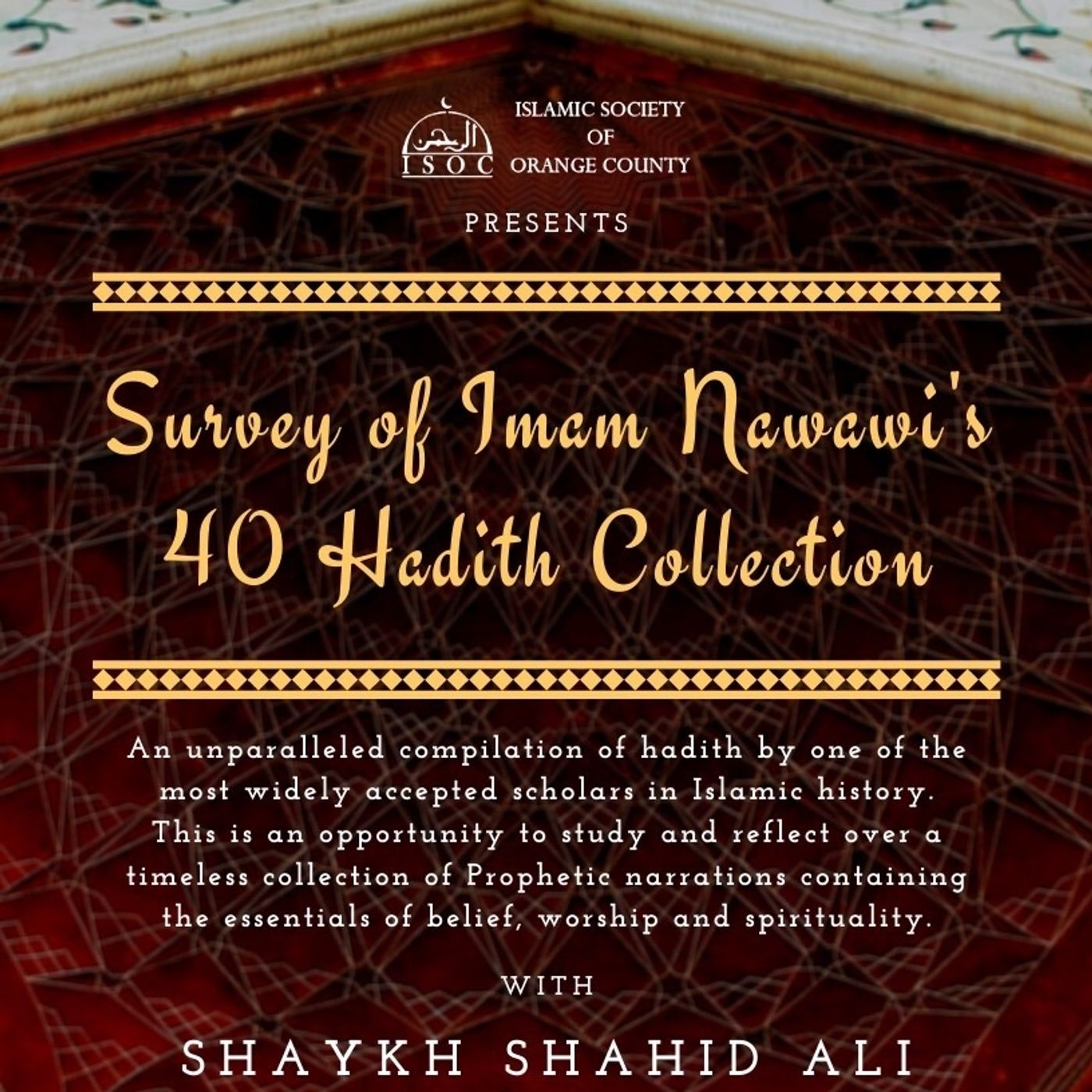 S1 Ep145: Survey of Imam Nawawi's 40 Hadith Collection with Sh. Shahid Ali - Part 11 episode artwork