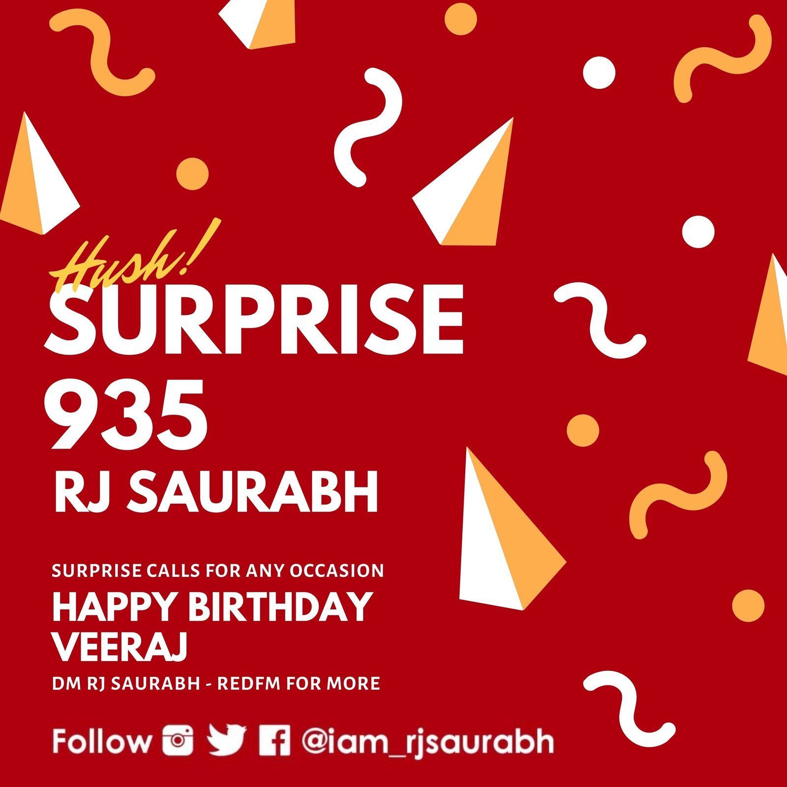 12: Surprise call to Birthday boy veeraj | Rj Saurabh | Morning No.1 Podcast