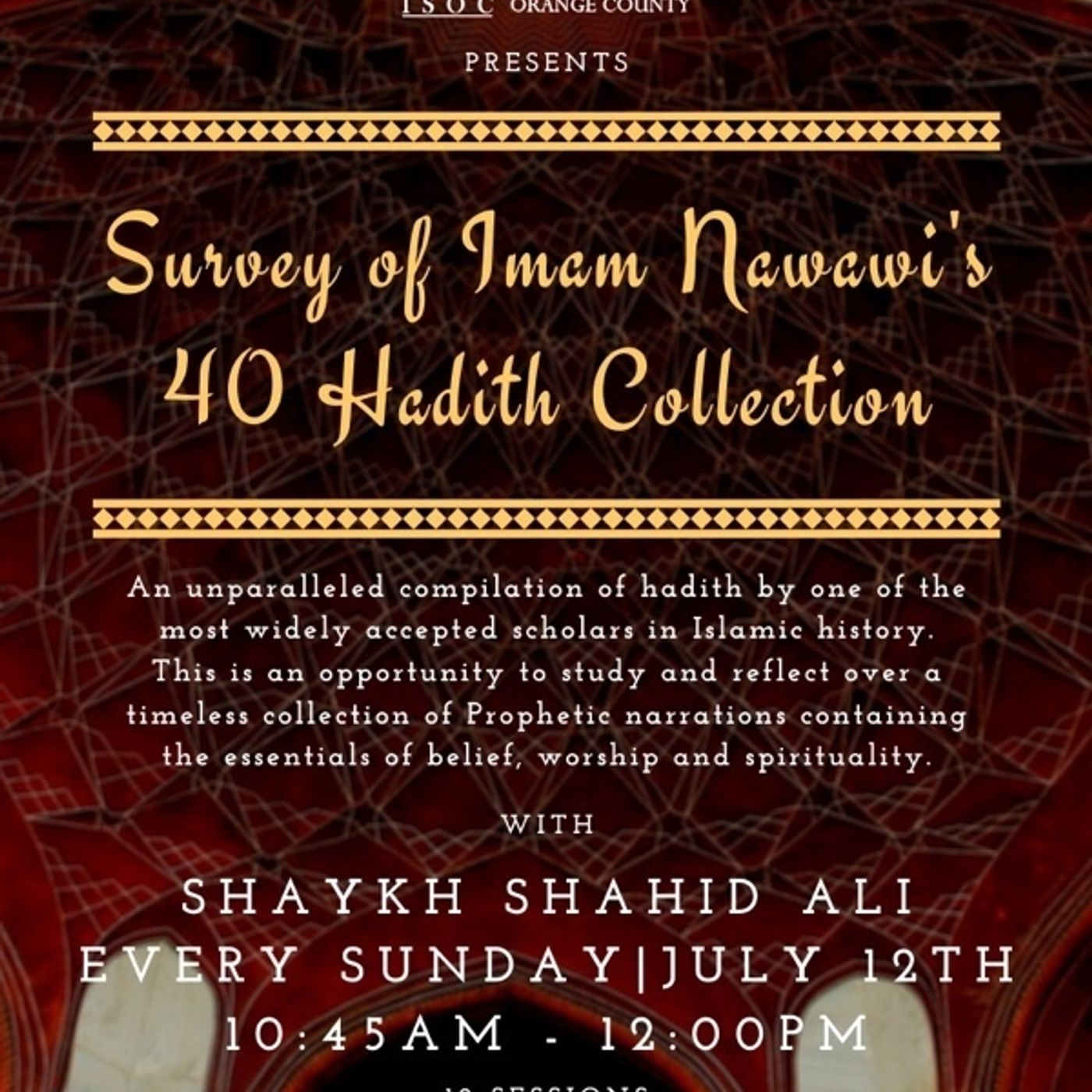 S1 Ep149: Survey of Imam Nawawi's 40 Hadith Collection with Sh. Shahid Ali - Part 12 episode artwork