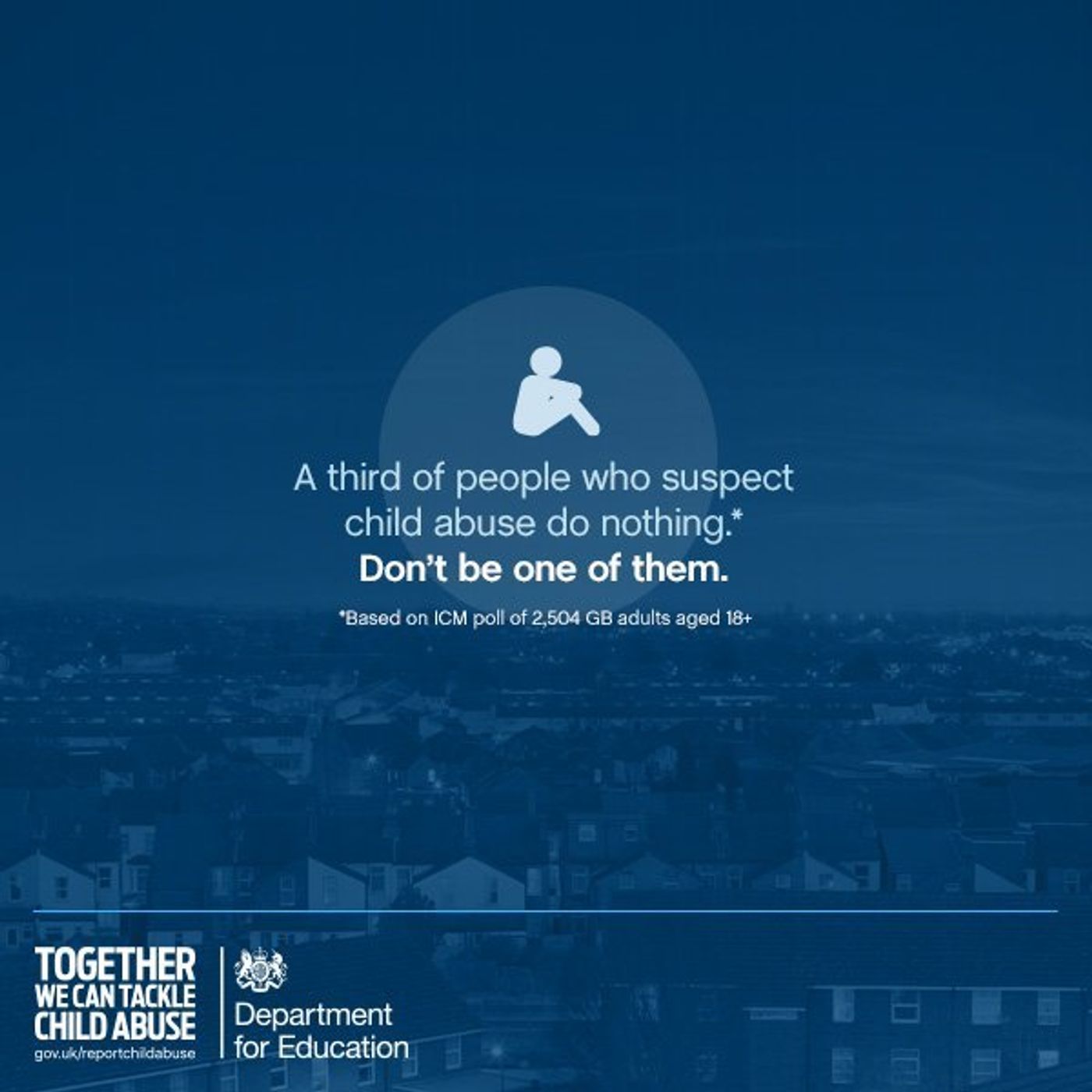 'If you think it report it' 16.3.17. Government safeguarding advert directed at both the public and those working in regulated activities. Government willing the end without providing the means episode artwork