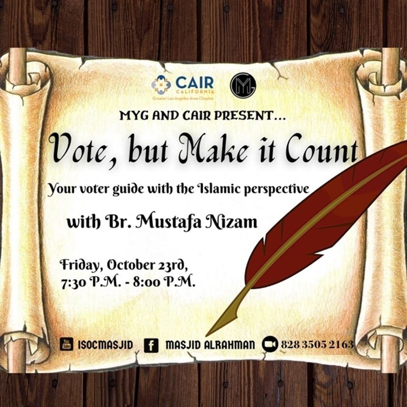 S1 Ep166: MYG and CAIR Event - "Vote, But Make it Count" episode artwork