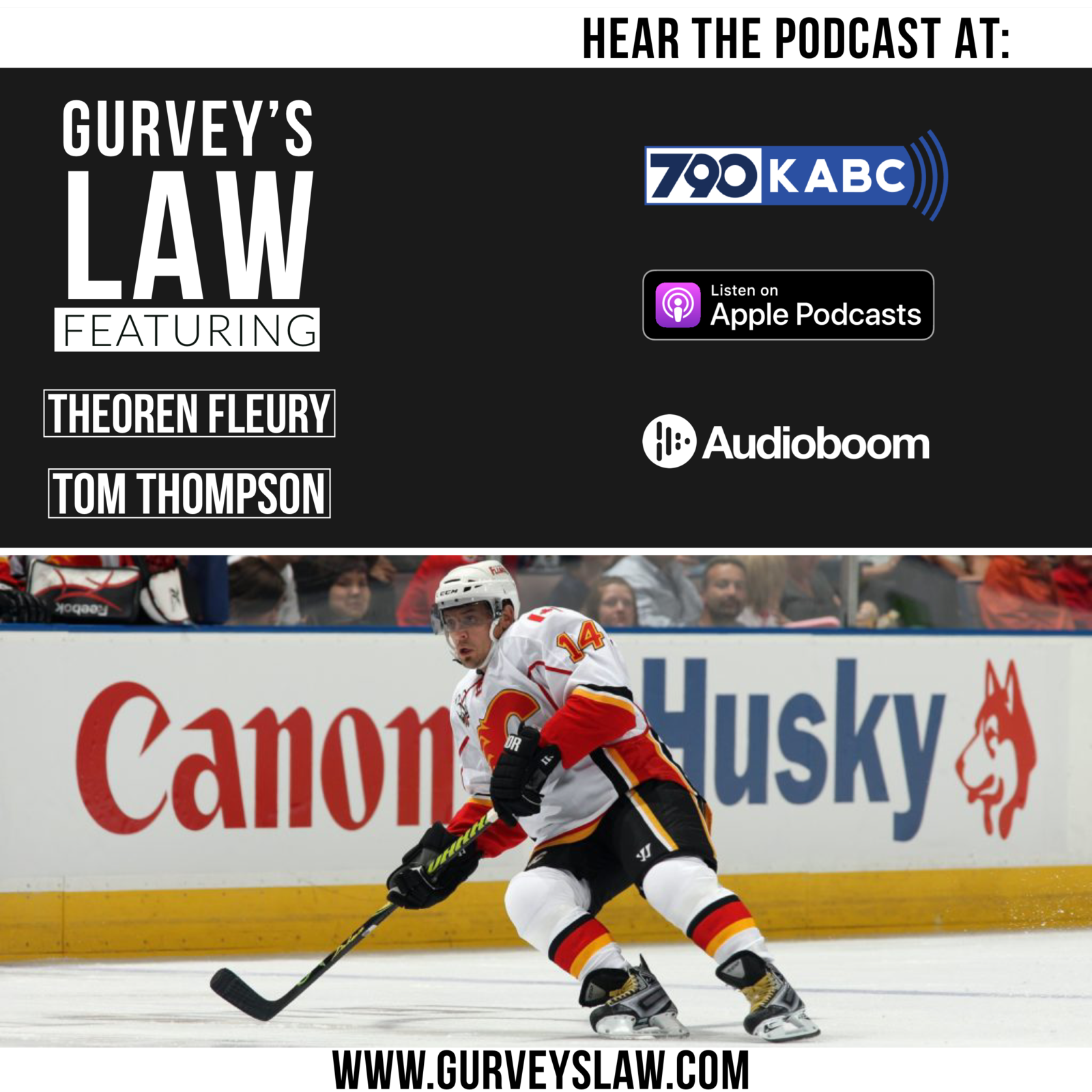 Up close and personal with Canadian hockey legend Theoren Fluery and former hockey scout (and attorney) Tom Thompson episode artwork