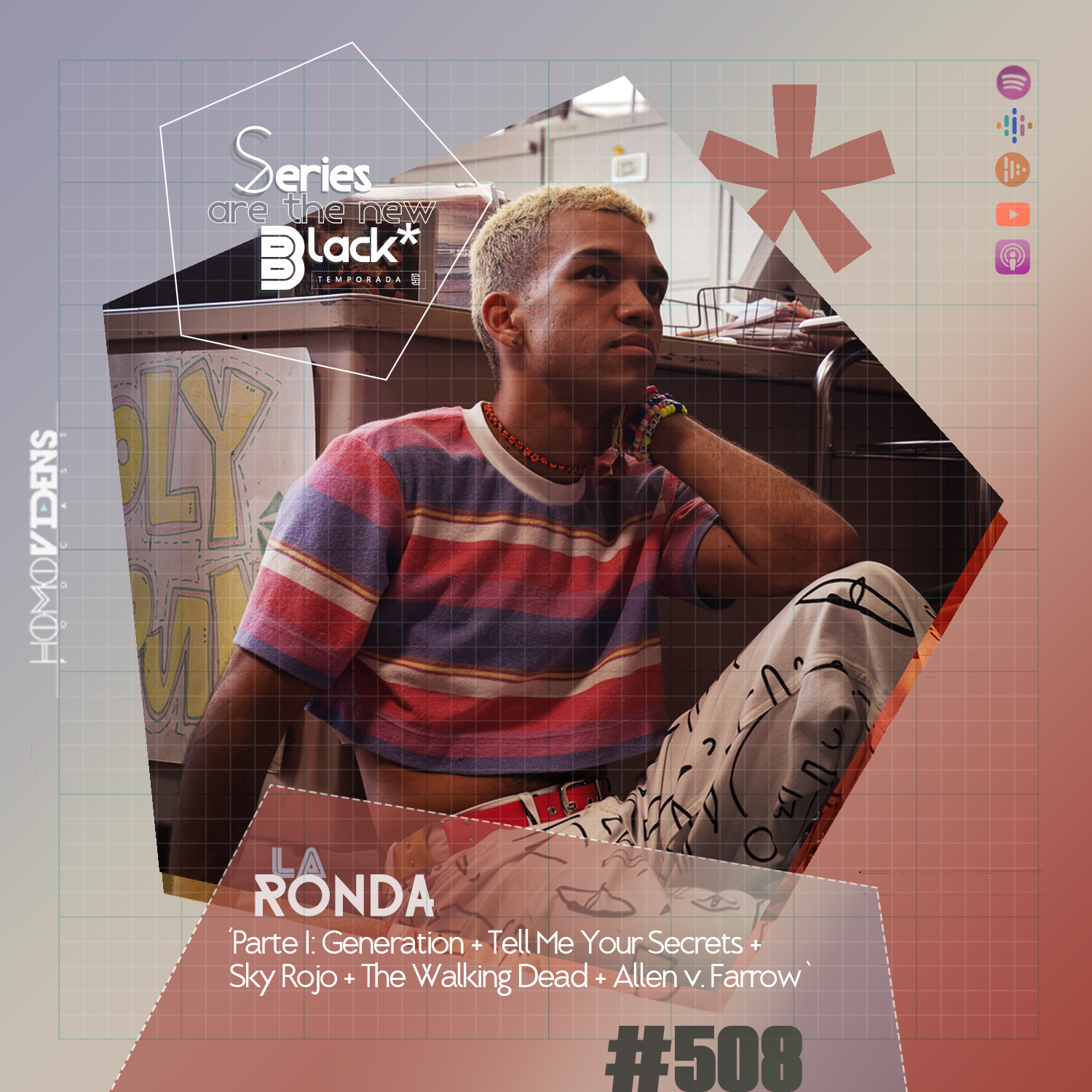 S5 Ep8: Series Are The New Black #508: 'La Ronda - Parte 1: Generation + Tell Me Your Secrets + Sky Rojo + The Walking Dead + Allen v. Farrow' episode artwork
