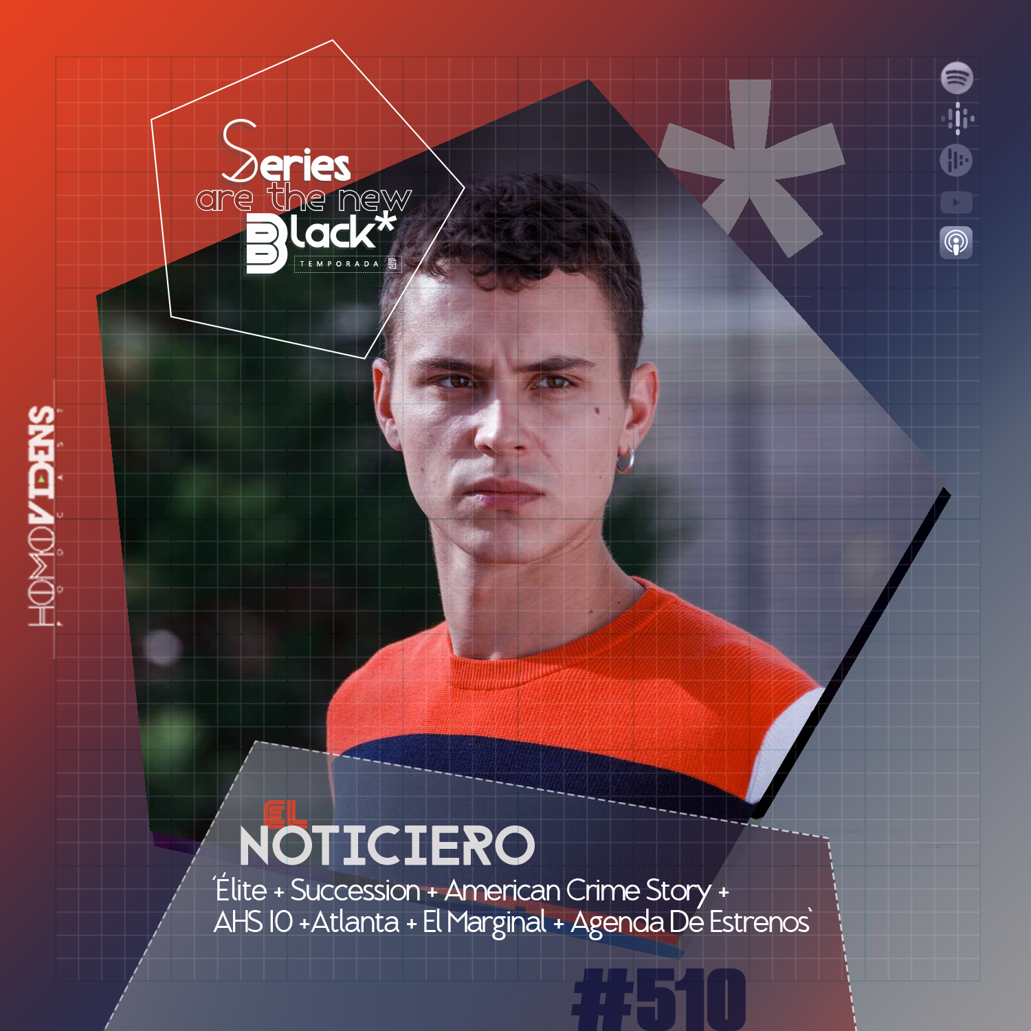 S5 Ep10: Series Are The New Black #510: 'El Noticiero: Élite + Succession + American Crime Story + AHS 10 + Atlanta + El Marginal + Agenda De Estrenos' episode artwork