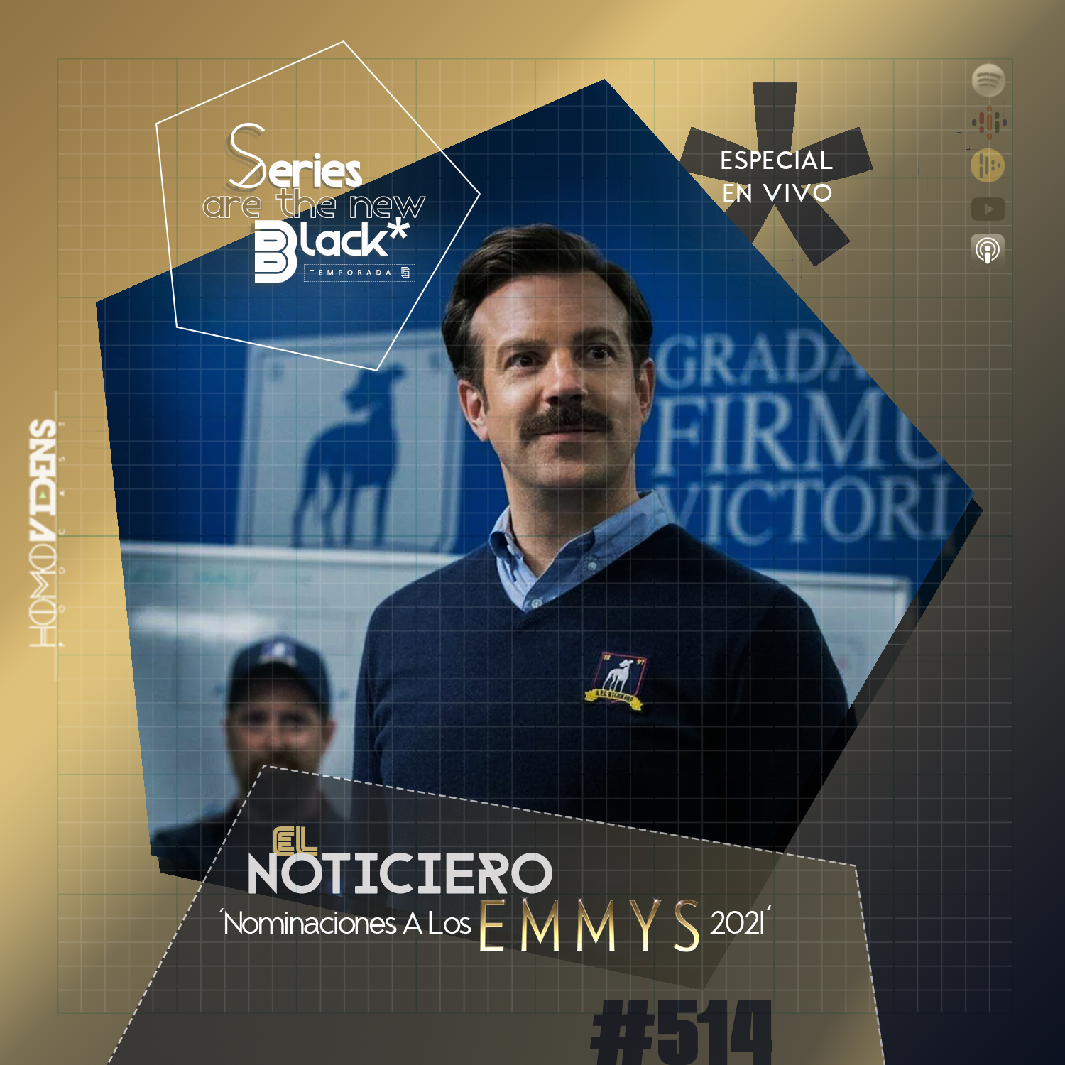 S5 Ep14: Series Are The New Black #514: 'El Noticiero: Nominaciones A Los Emmys 2021 (Especial En Vivo)' episode artwork