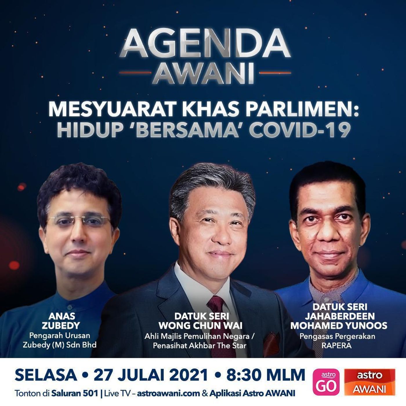 Agenda AWANI: Mesyuarat Khas Parlimen: Hidup "Bersama" COVID-19 episode artwork