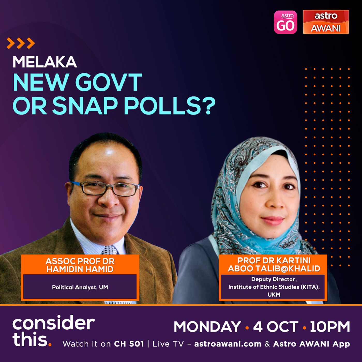 Consider This:  Melaka - New Govt or Snap Polls?  | 4th Oct 2021 episode artwork