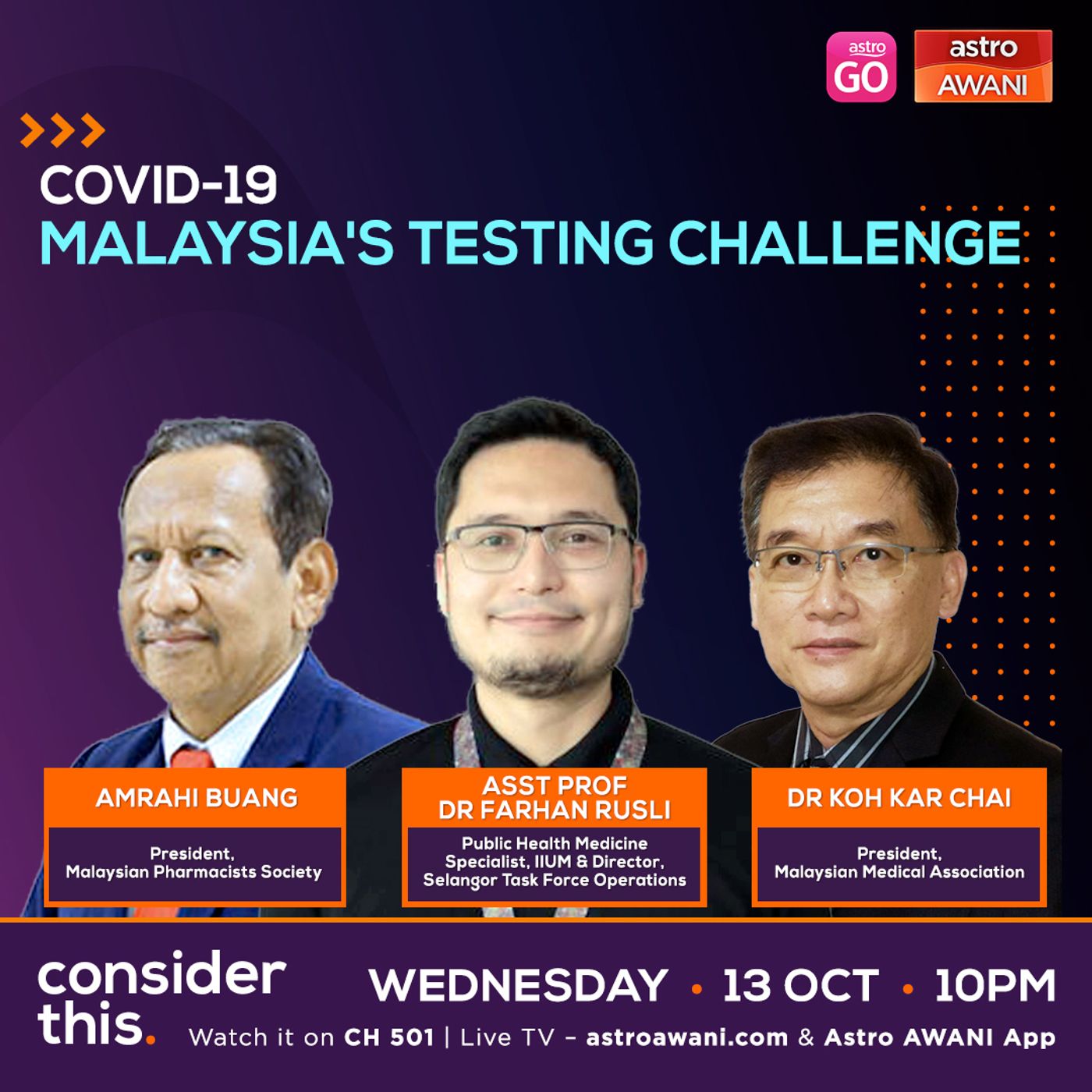 Consider This: COVID-19: Malaysia's Testing Challenge | 13th Oct 2021 episode artwork