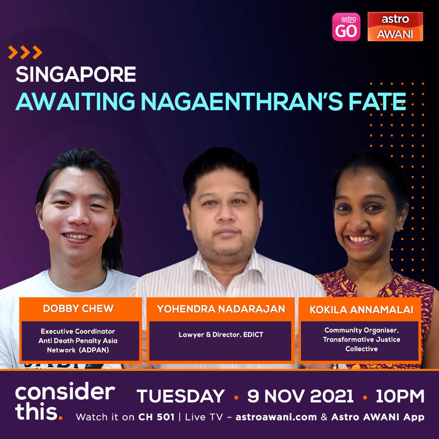 Consider This: Singapore - Awaiting Nagaenthran's Fate | 9th Nov 2021 episode artwork