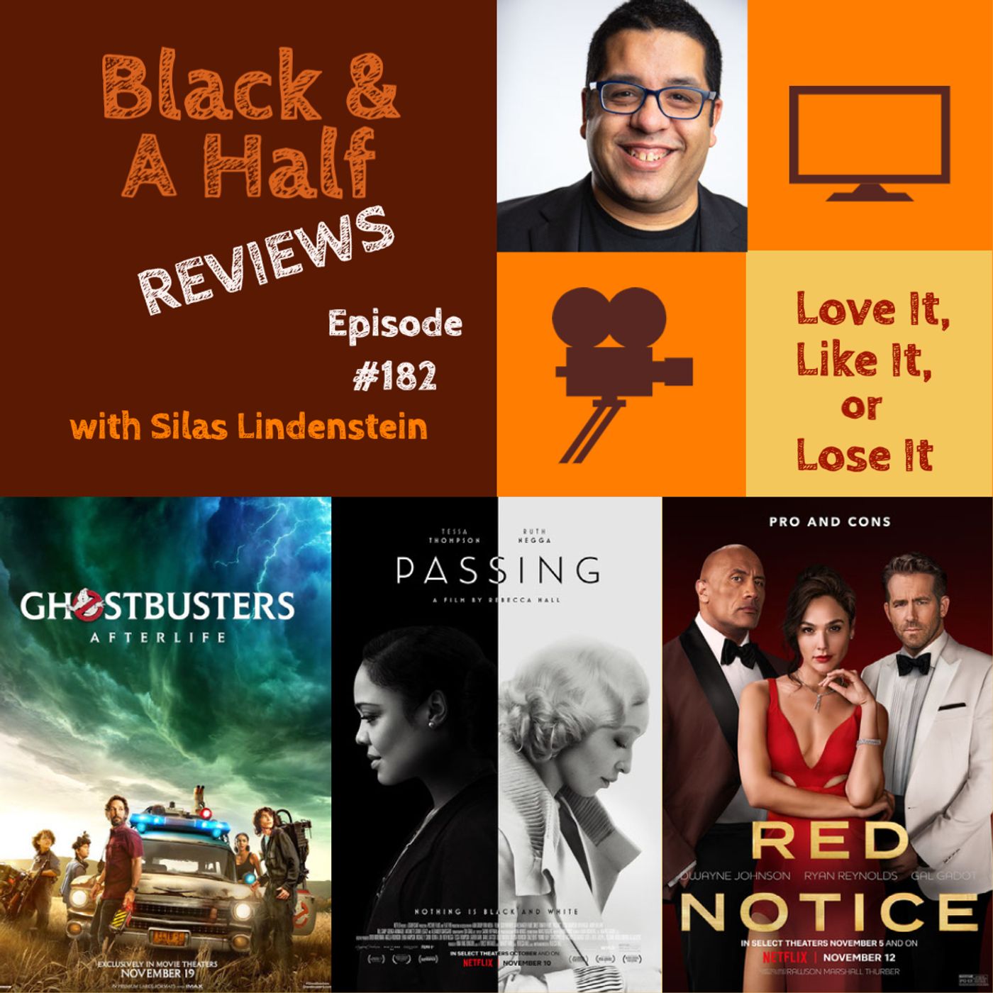 S4 Ep182: Episode #182: Reviews of Ghostbusters: Afterlife, Passing, and Red Notice episode artwork