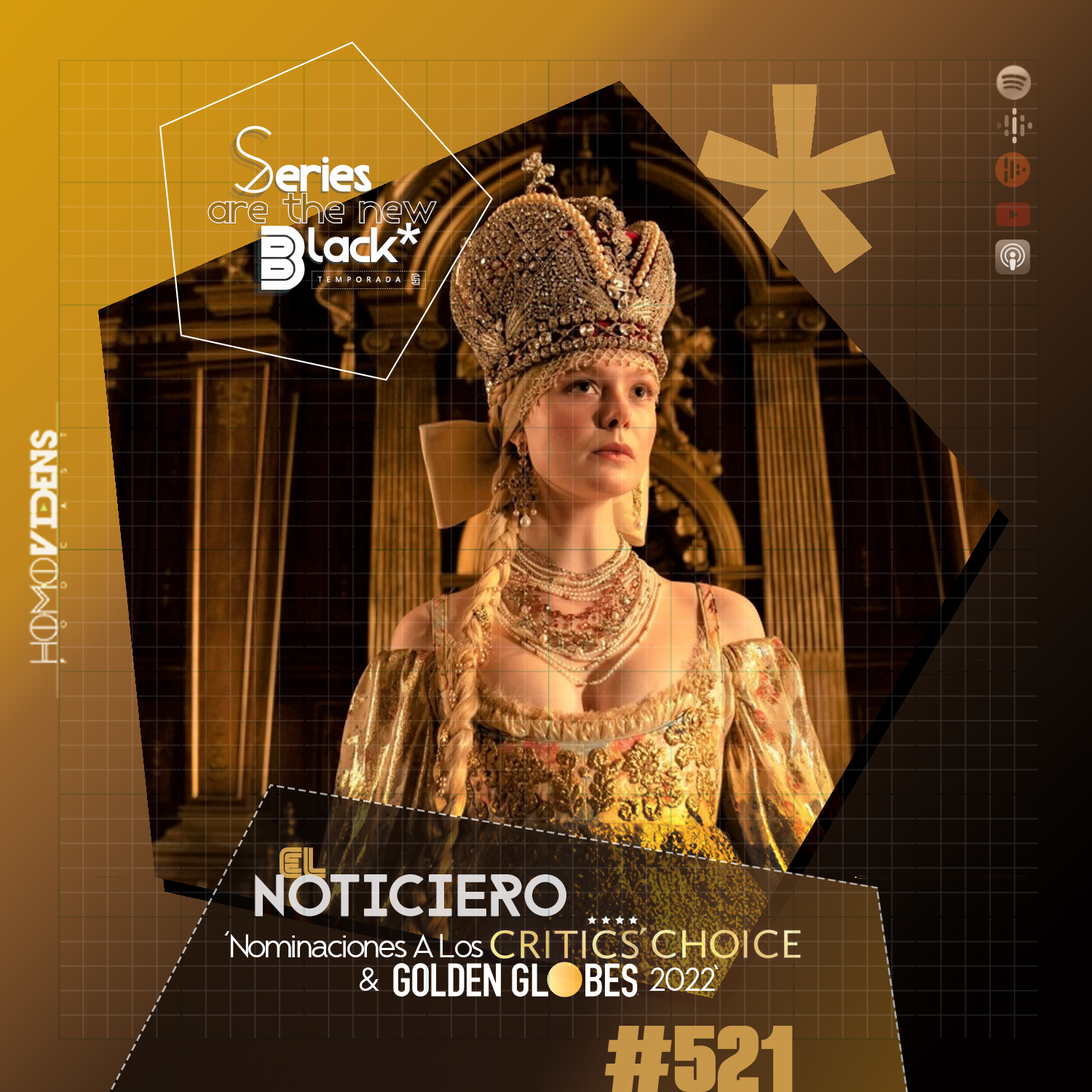 S5 Ep21: Series Are The New Black #521: 'El Noticiero: Nominaciones A Los Critics' Choice & Golden Globes 2022' episode artwork