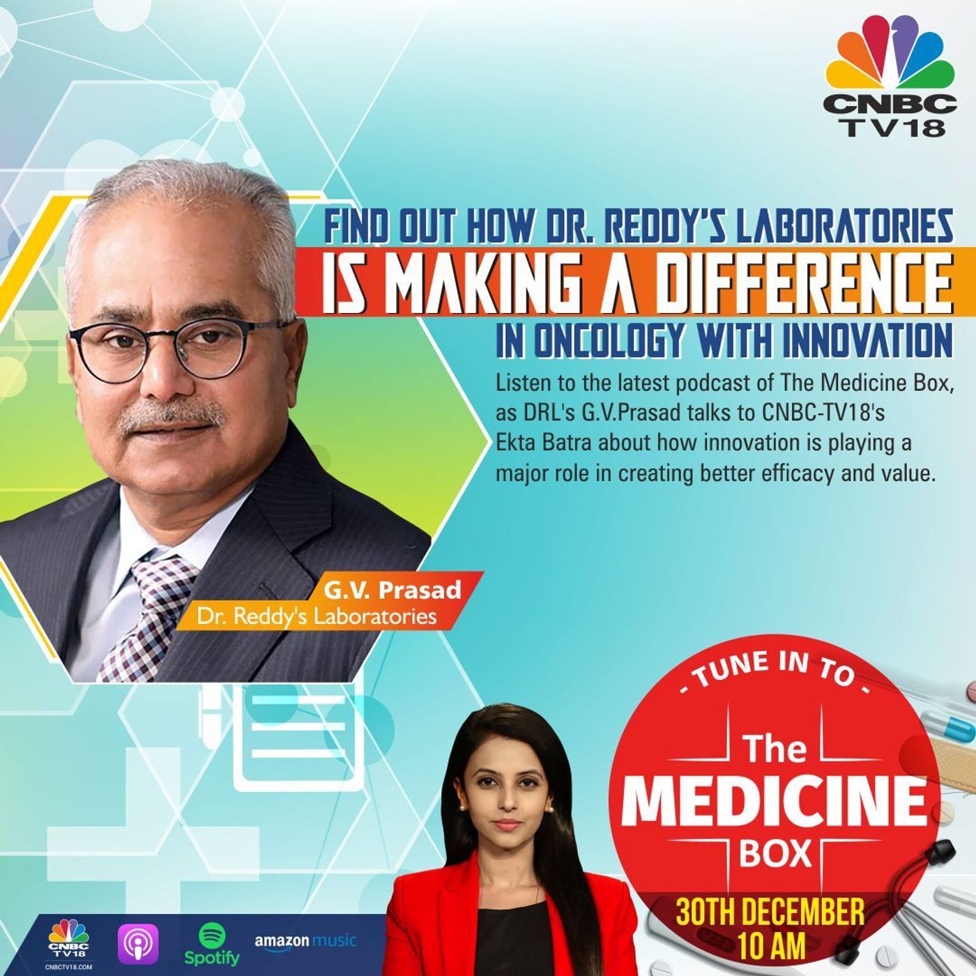 36: The Medicine Box Podcast: India can become leader of innovative drugs, funding huge challenge, says Dr Reddy’s GV Prasad