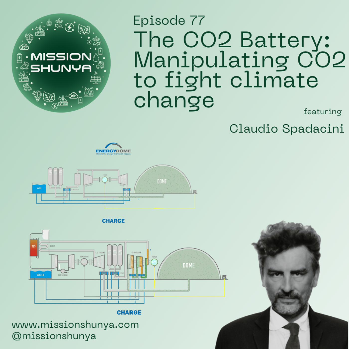 77: CO2 Battery:Manipulating CO2 to fight climate change ft. Claudio Spadacini,Energy Dome
